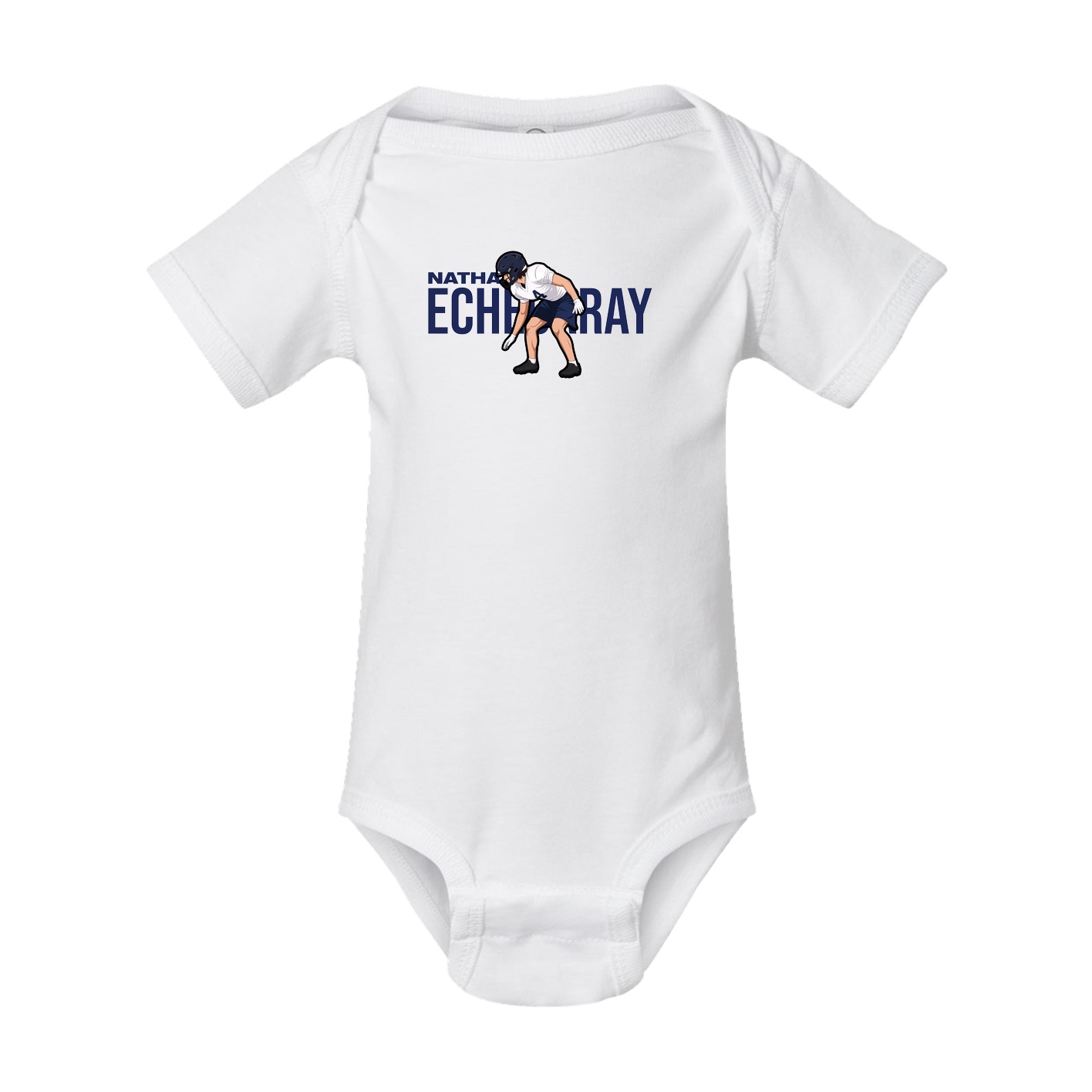 Baby Onesie — Player Name in White
