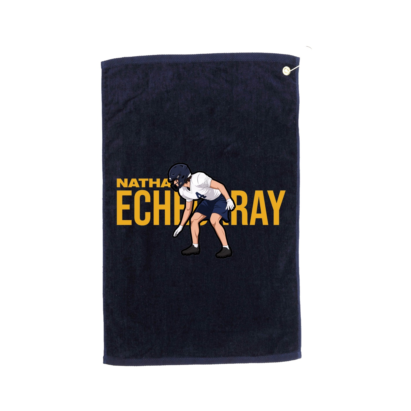 Golf Towel — Player Name in Navy