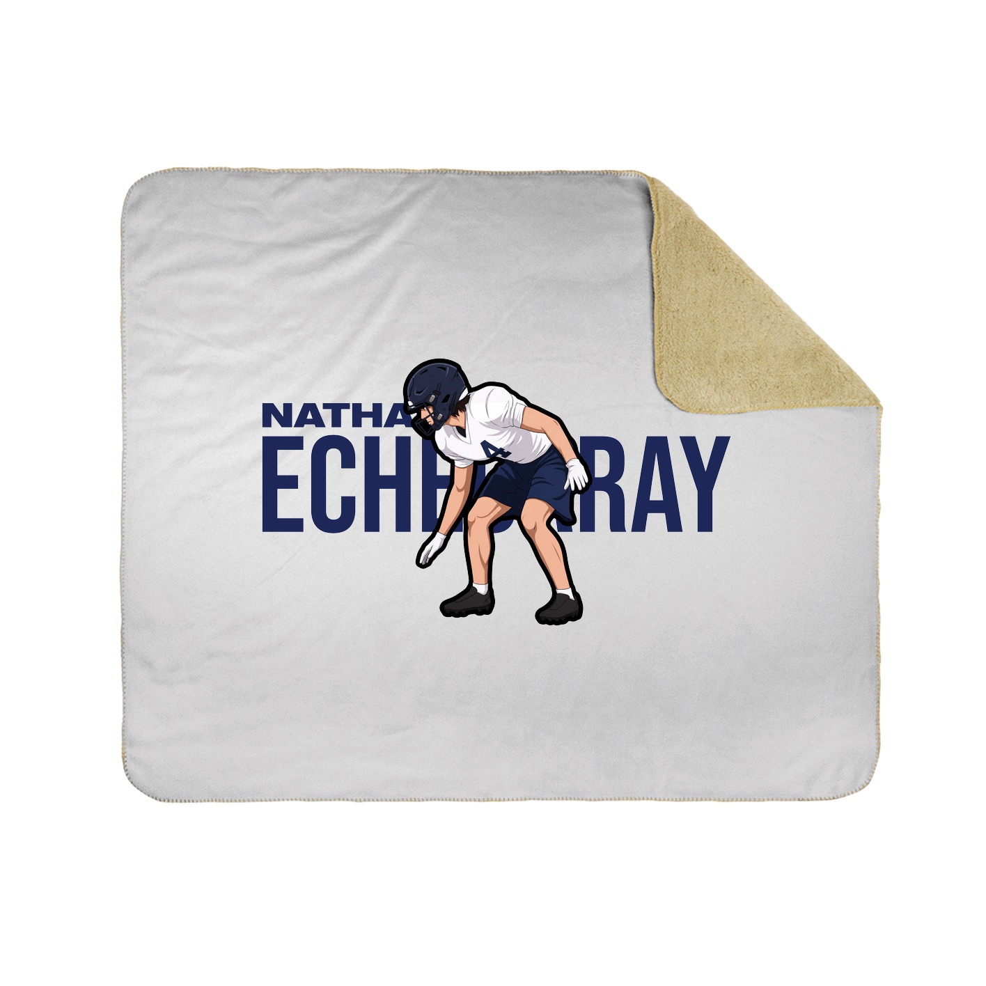 Throw Blanket — Player Name in White