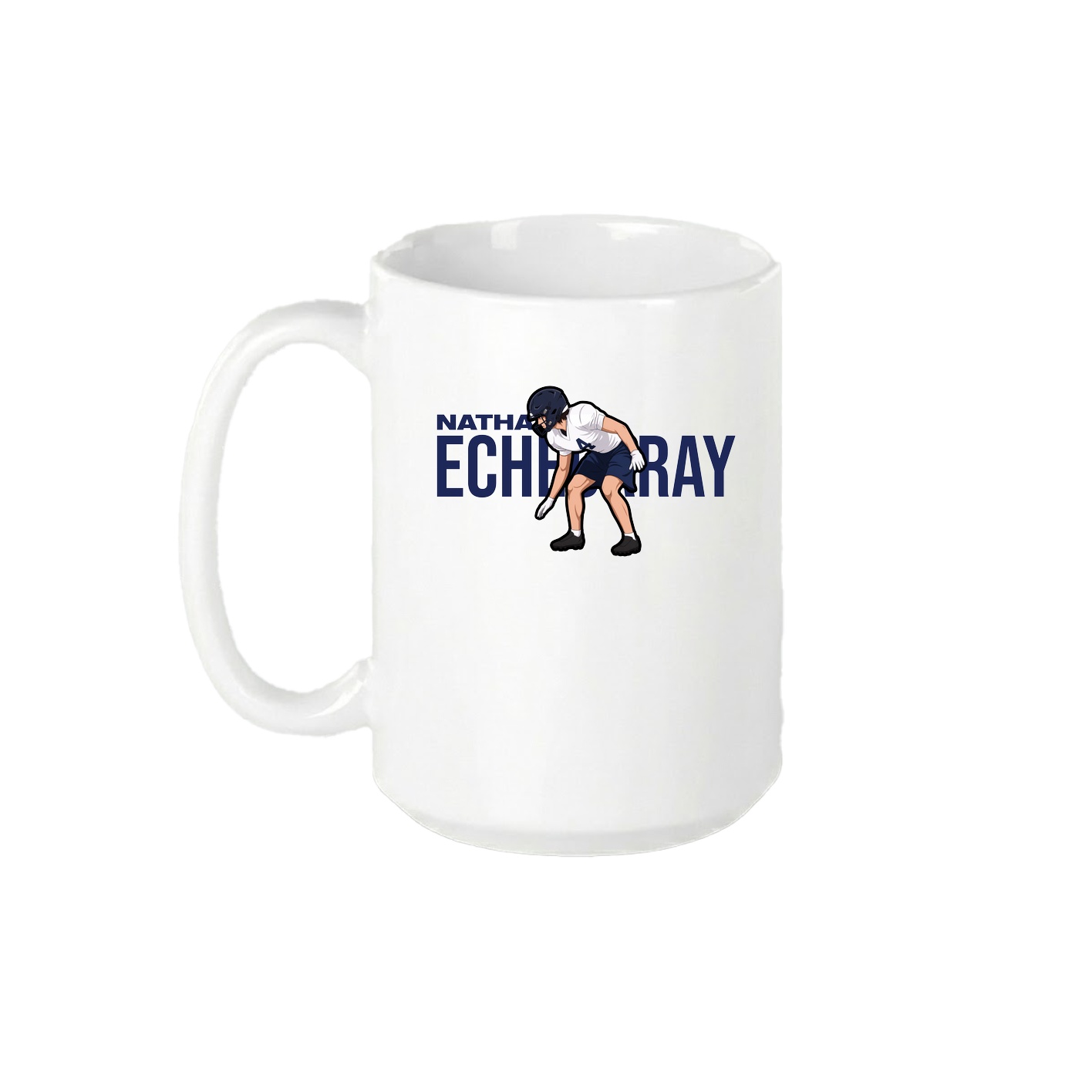 15oz Coffee Mug — Player Name in White
