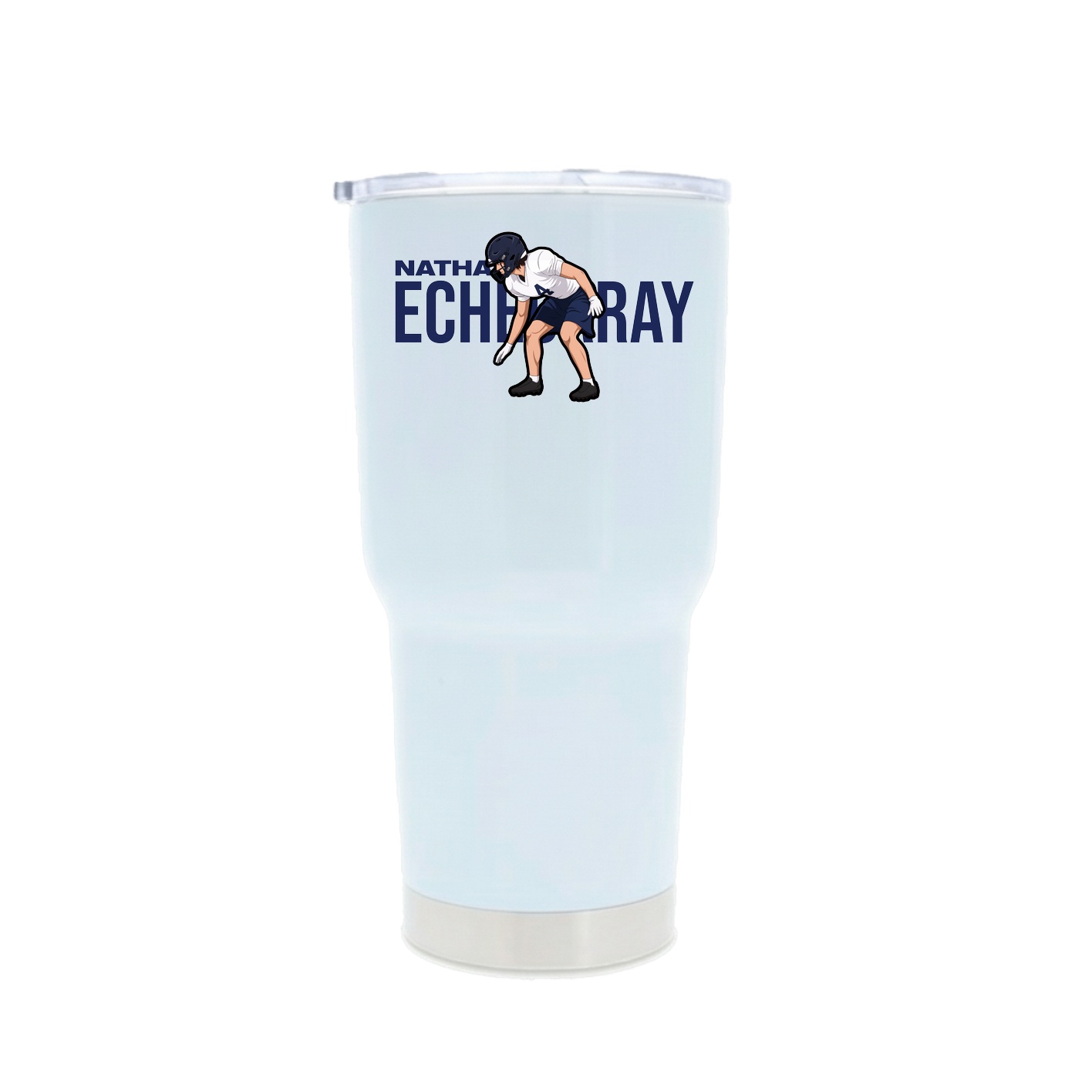 30oz Stainless Steel Tumbler — Player Name in White