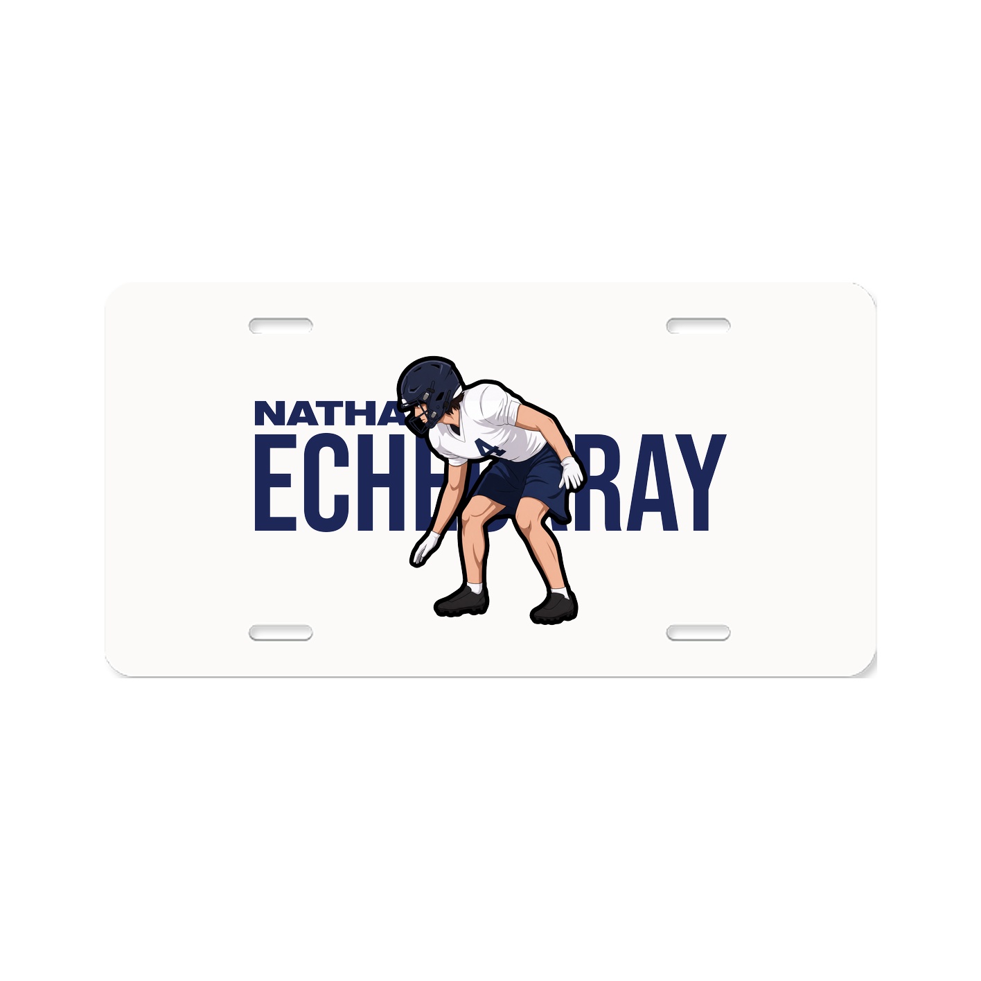 License Plate — Player Name in Classic