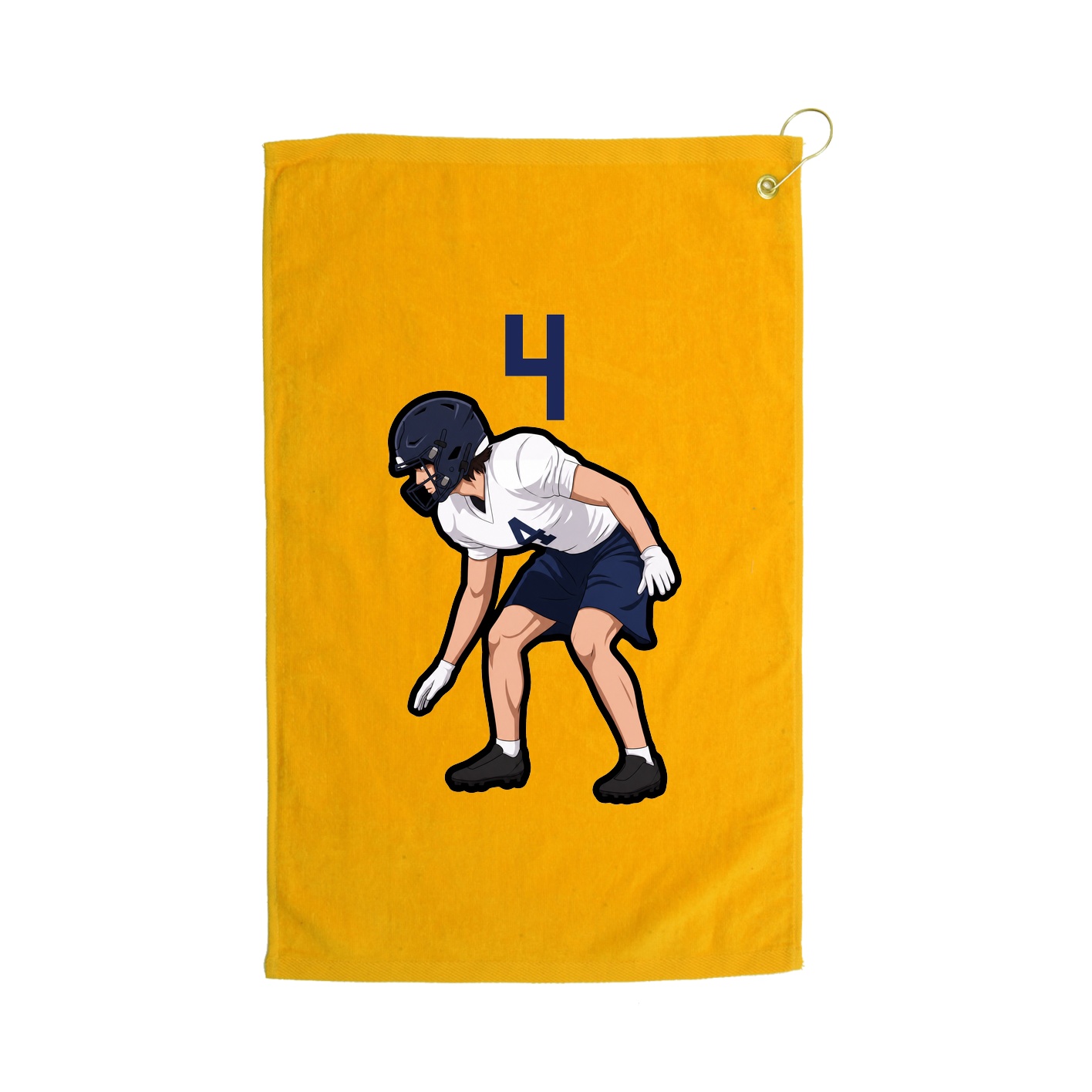 Golf Towel — Number Top in Gold