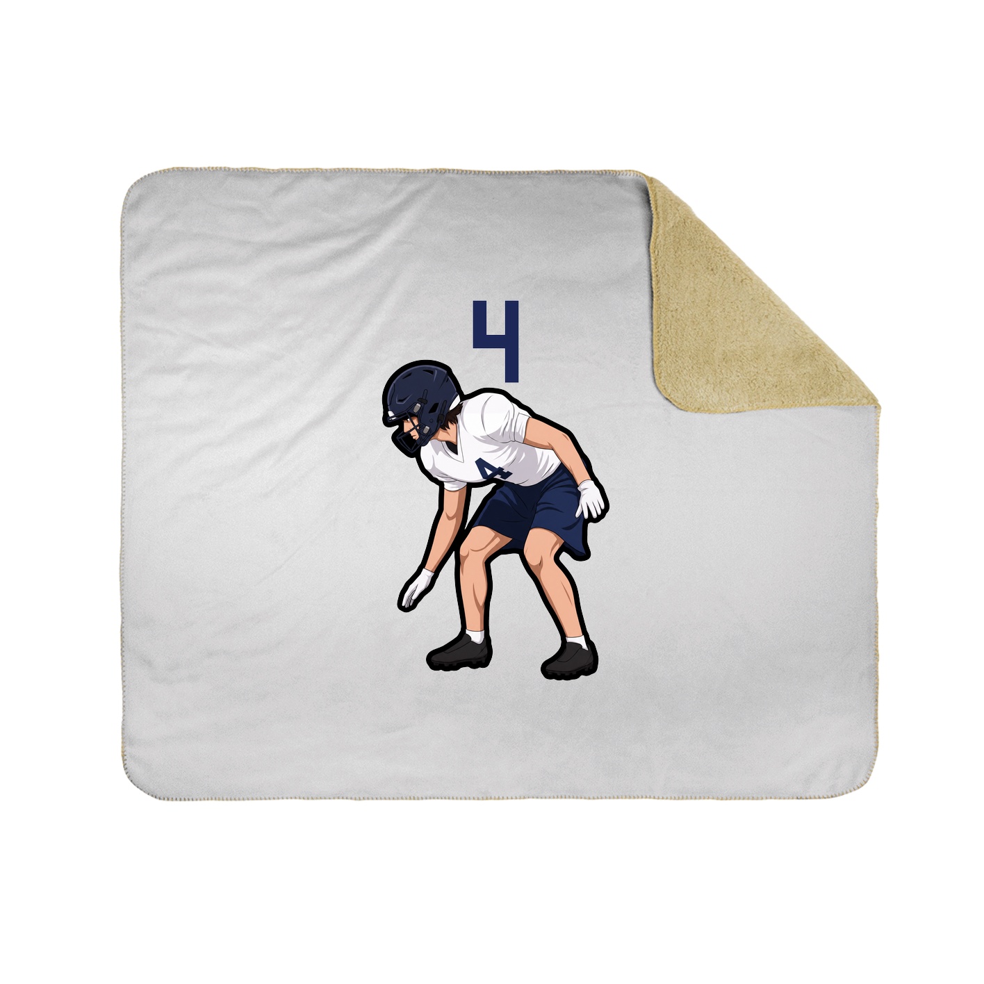 Throw Blanket — Number Top in White