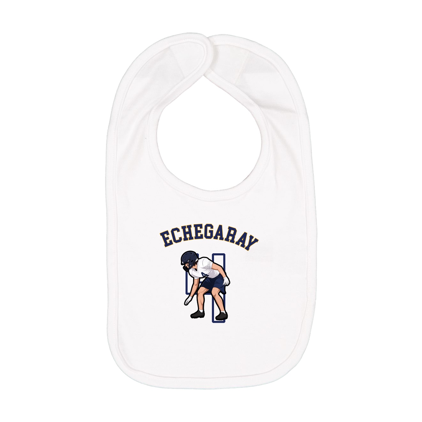 Infant Bib — Shirsey Arch in White
