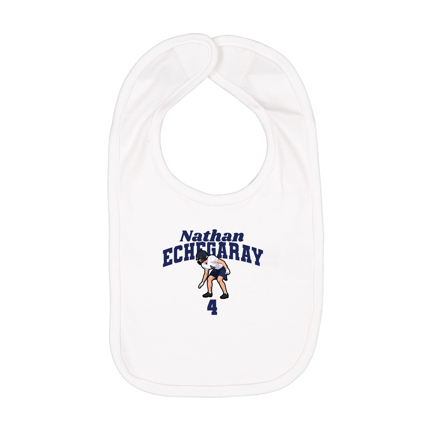 Infant Bib — Signature Arch in White