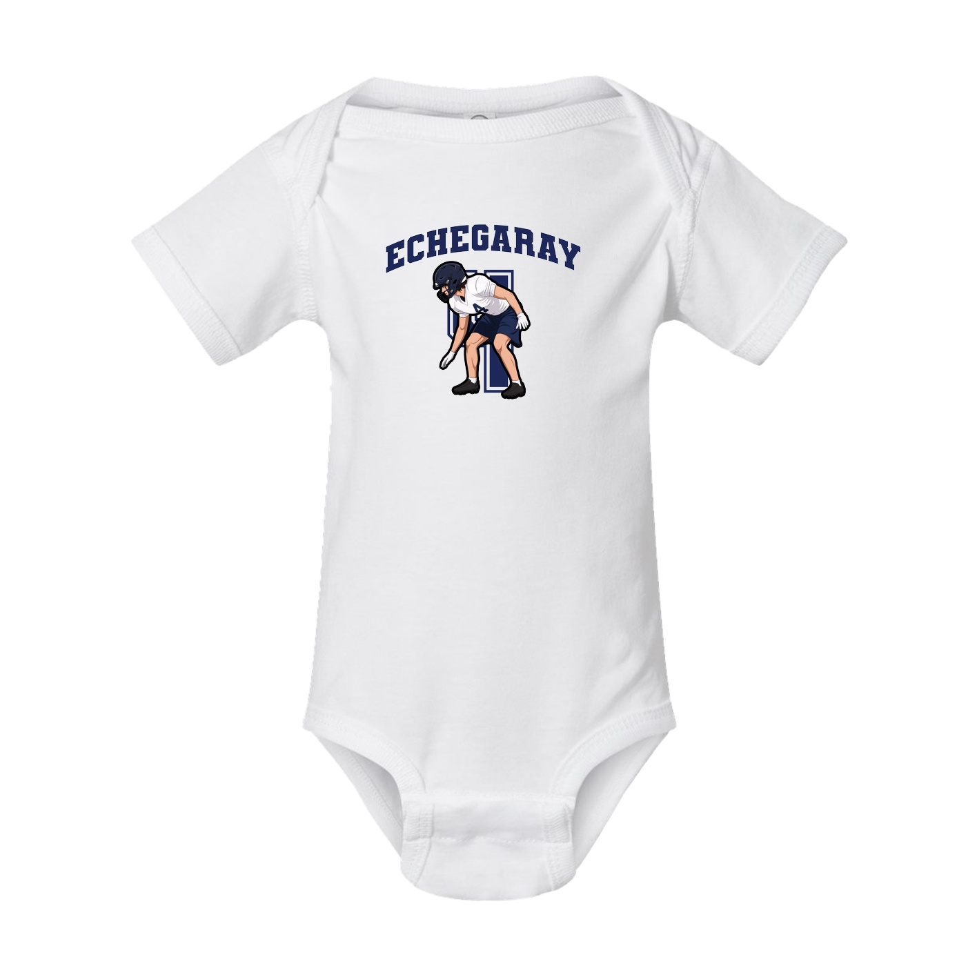 Baby Onesie — Number in White