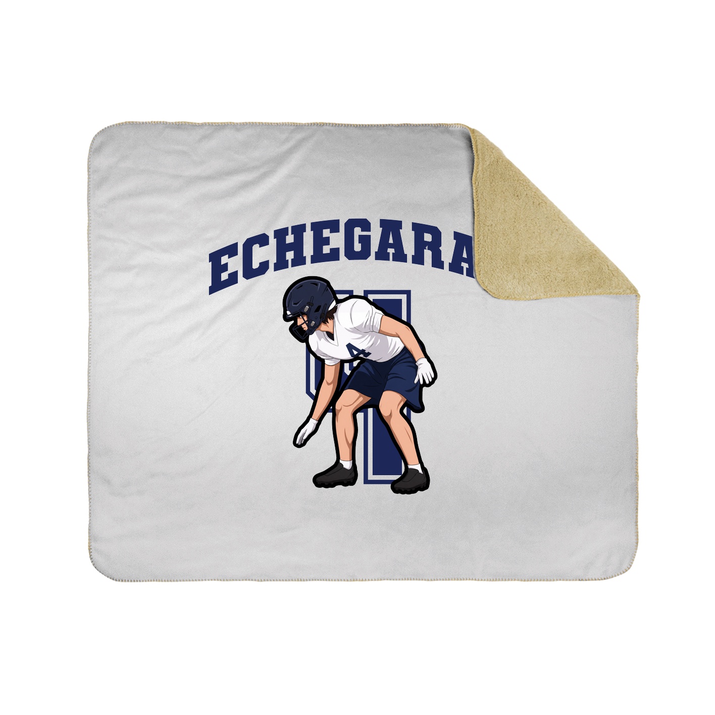 Throw Blanket — Number in White