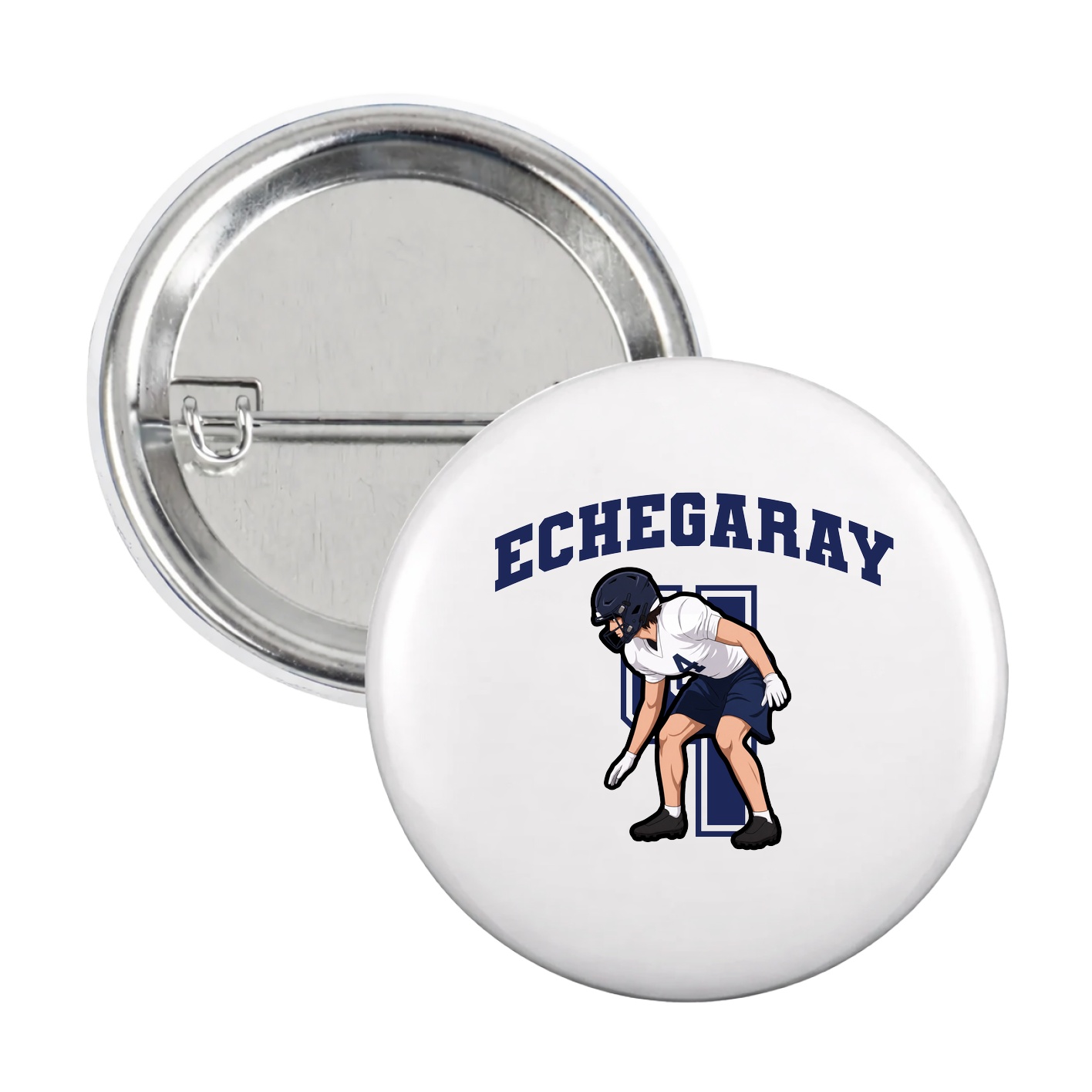 Game Day Button — Number in White