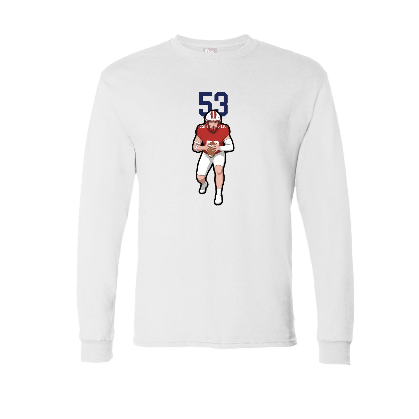 Long Sleeve Tee — Number Top in White