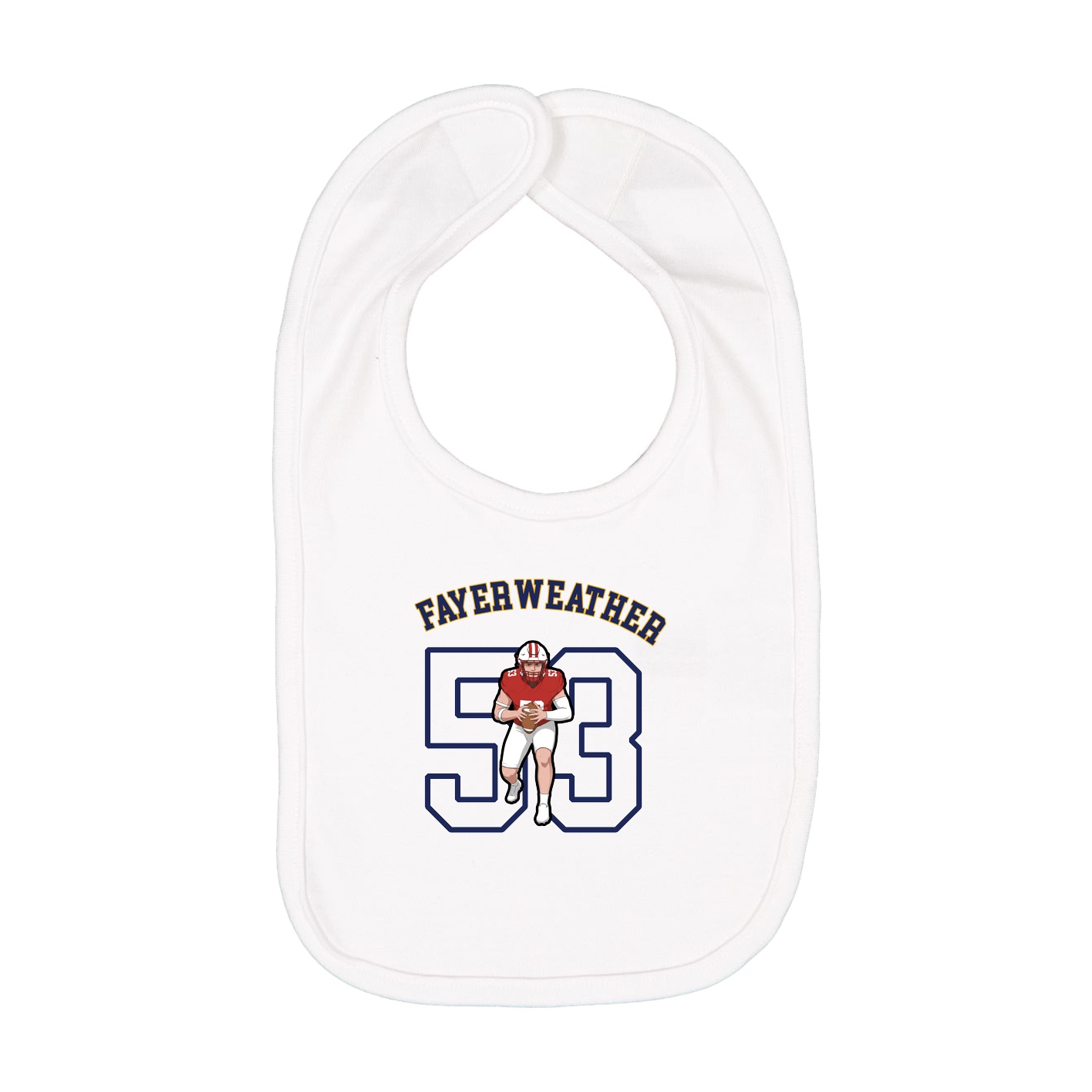 Infant Bib — Shirsey Arch in White