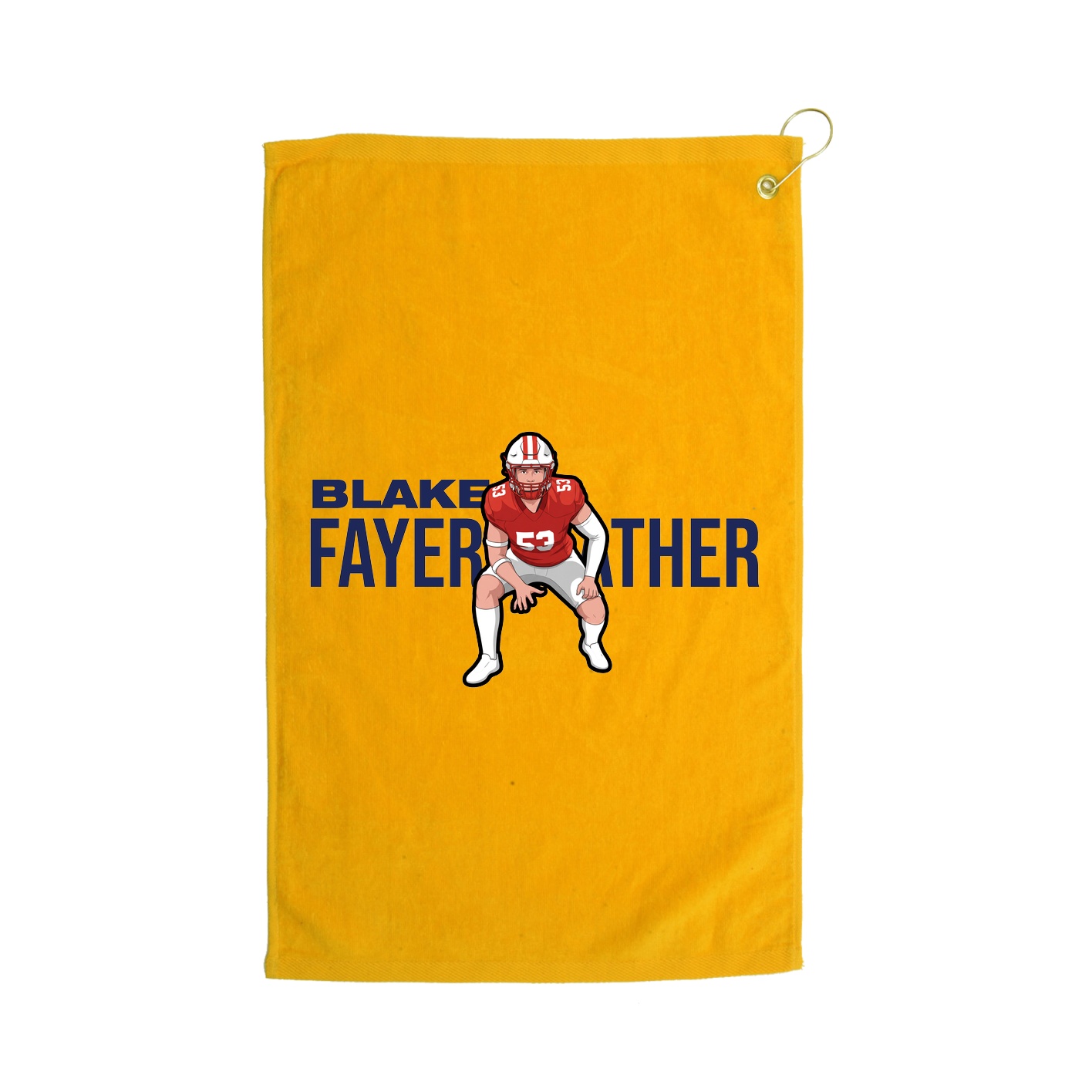 Golf Towel — Player Name in Gold