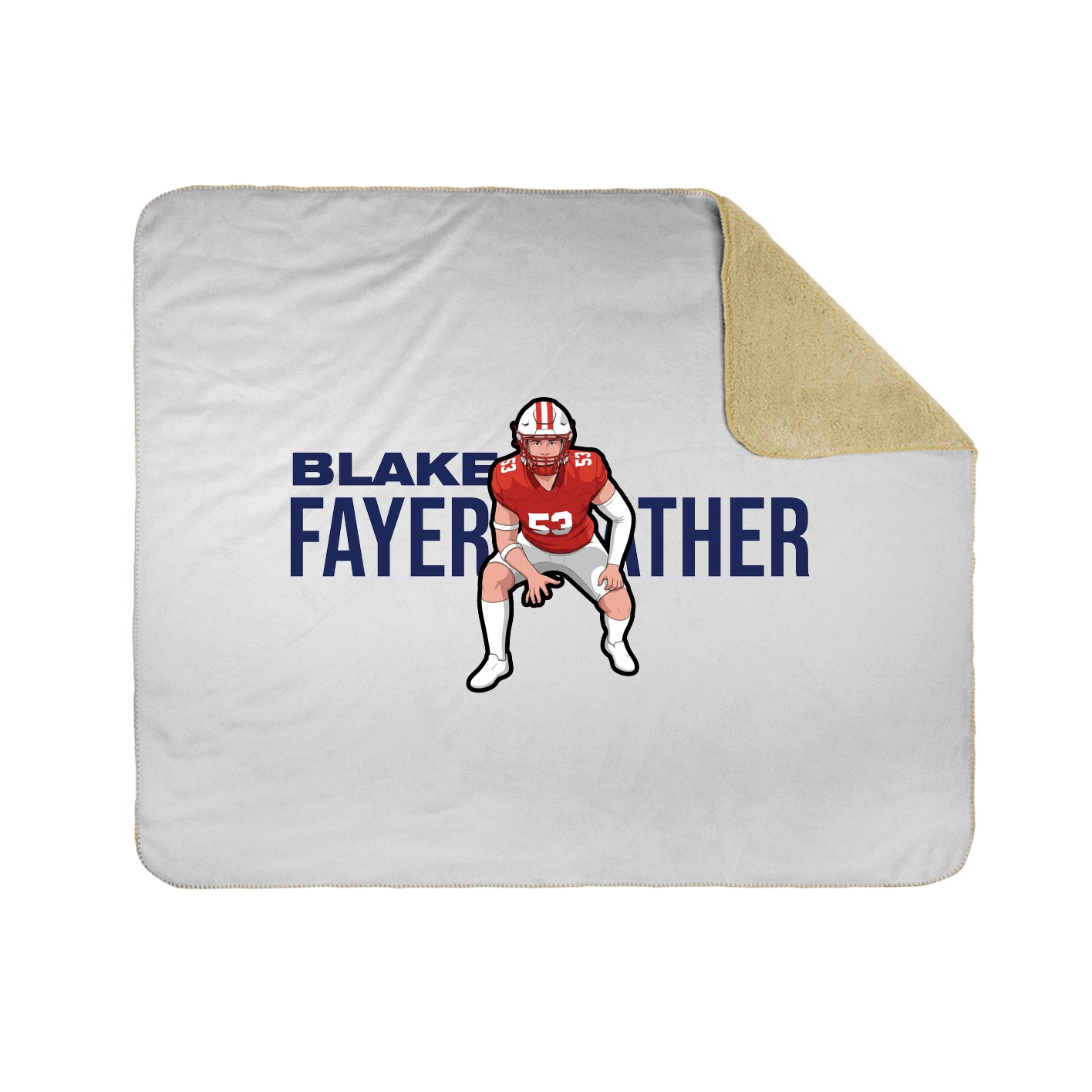 Throw Blanket — Player Name in White