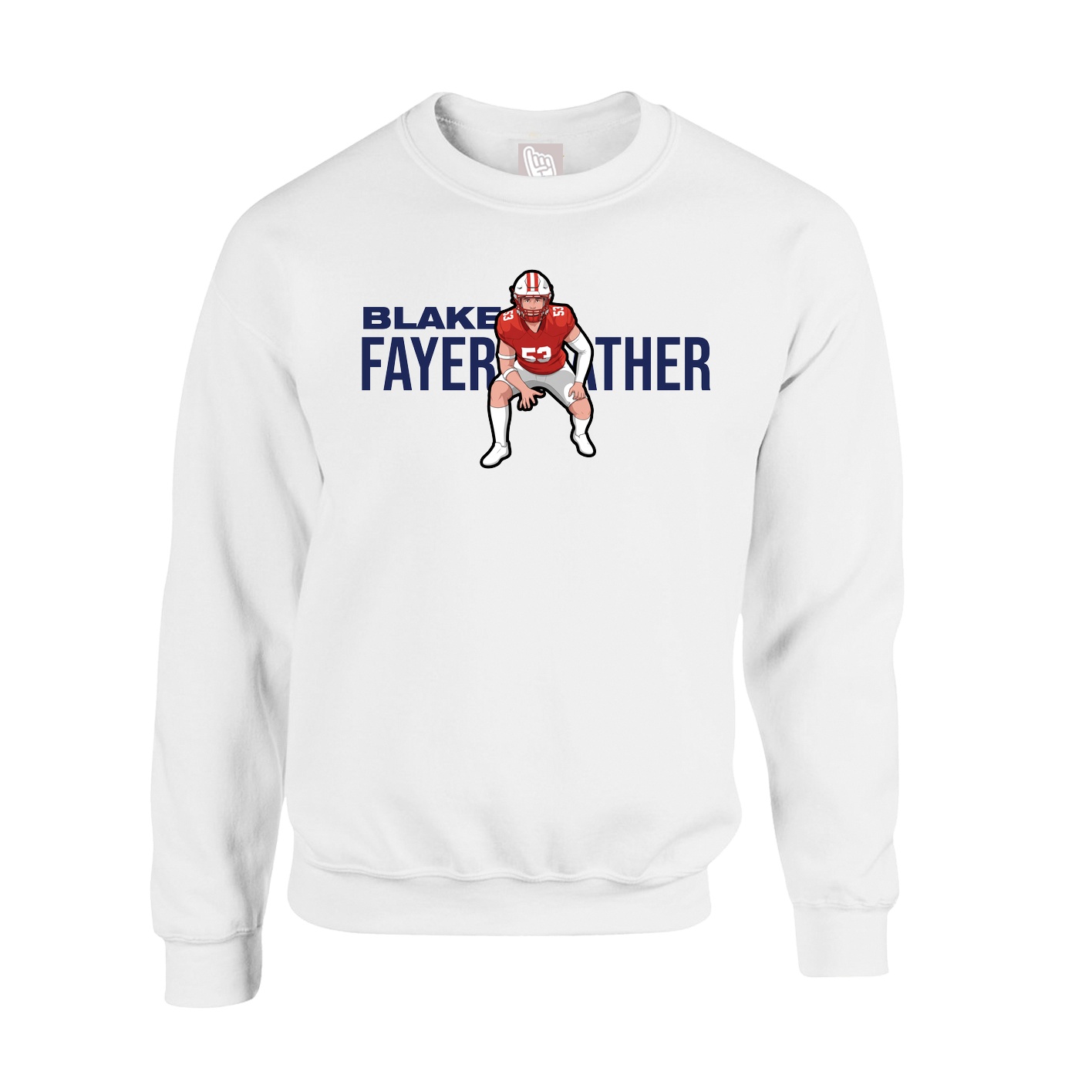 Fleece Crew — Player Name in White