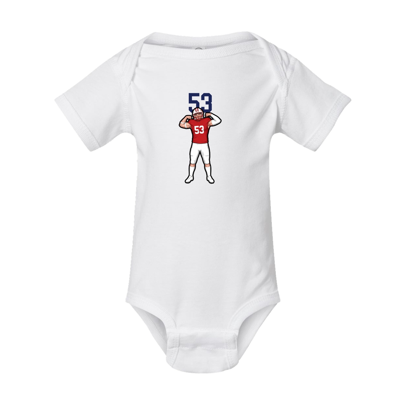 Baby Onesie — Number Top in White