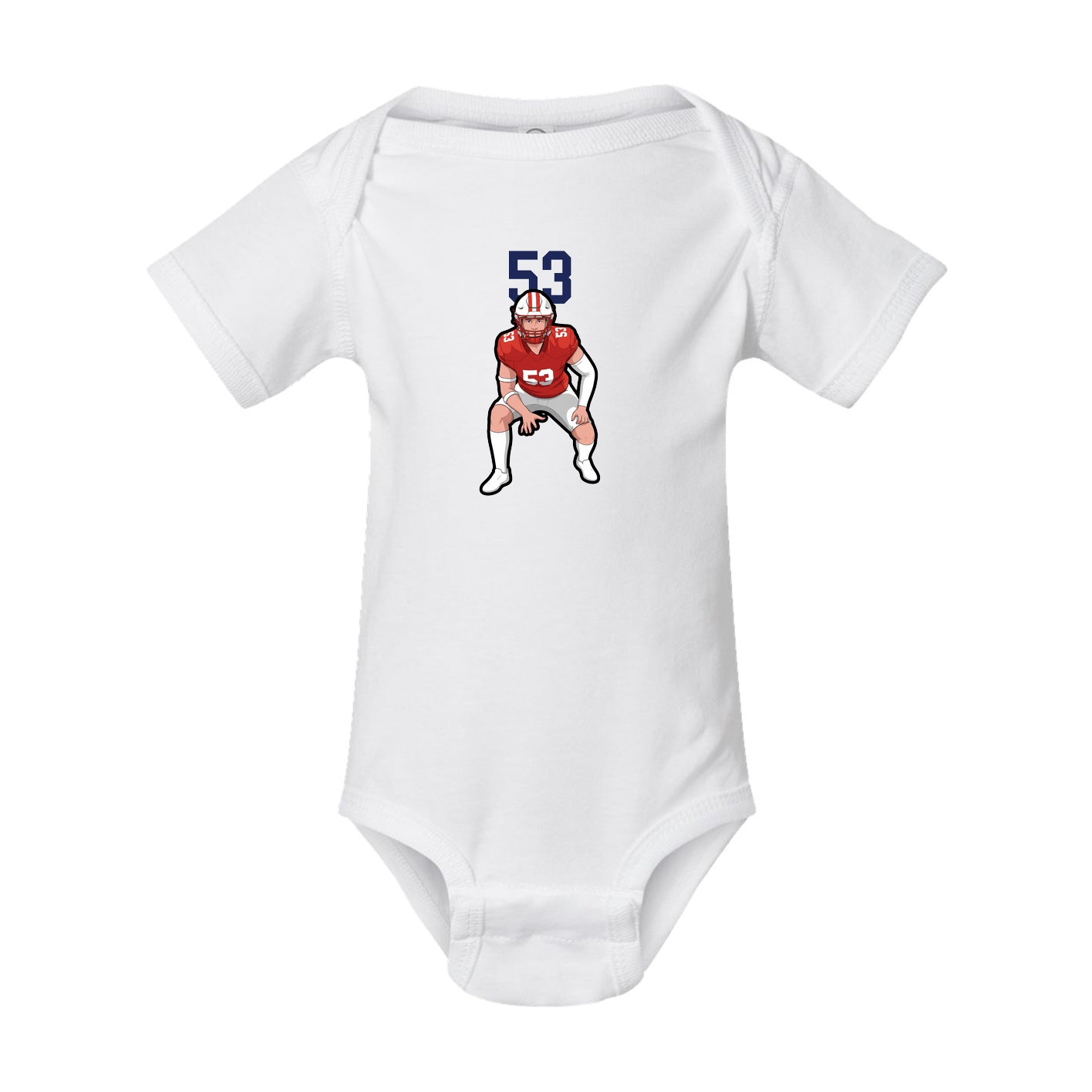 Baby Onesie — Number Top in White