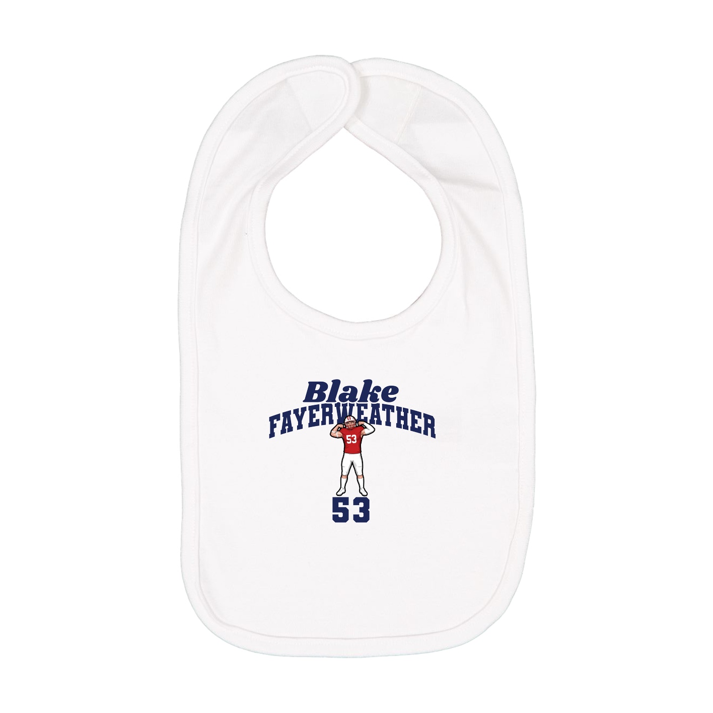 Infant Bib — Signature Arch in White