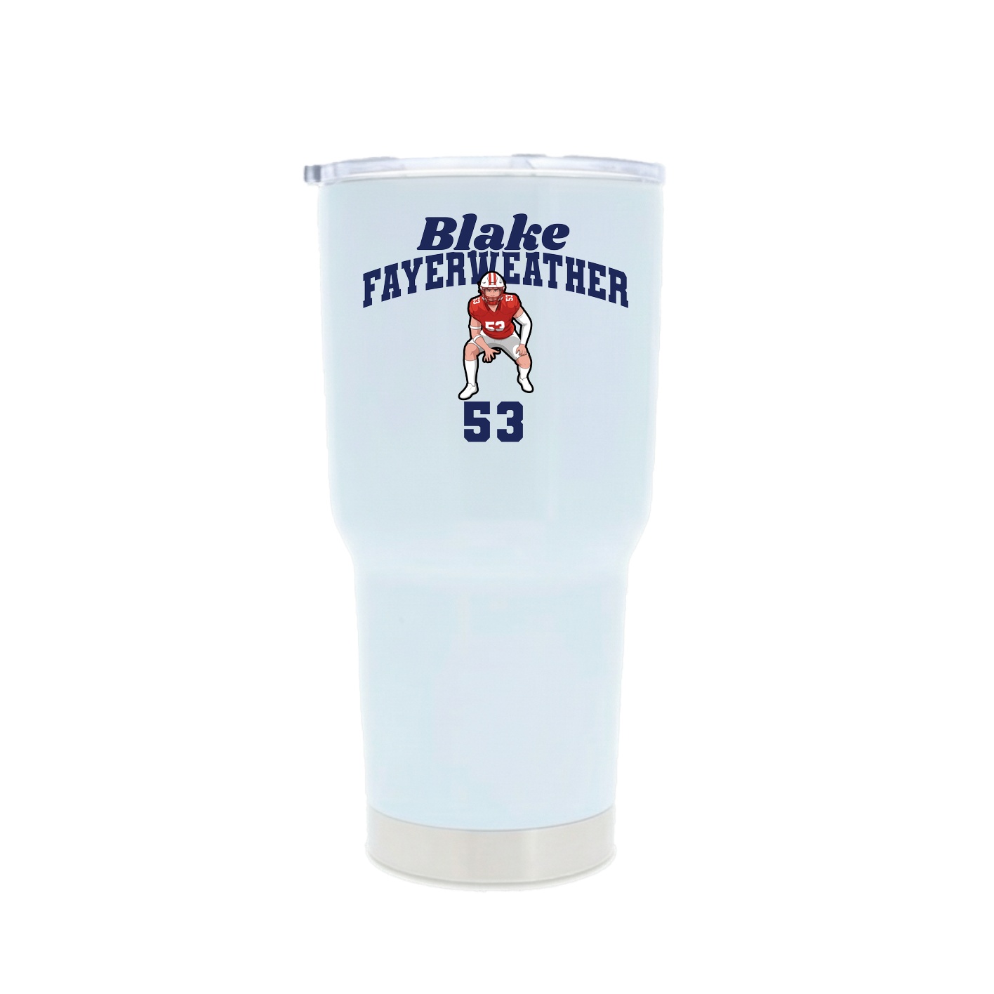 30oz Stainless Steel Tumbler — Signature Arch in White