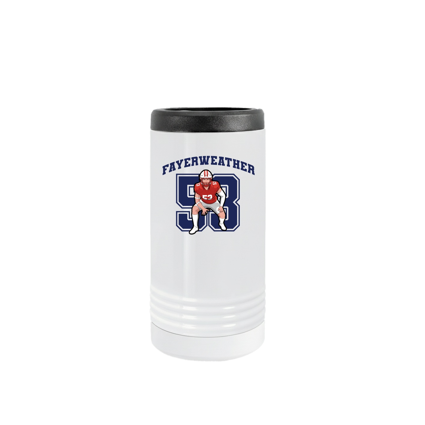 Slim Beverage Holder — Number in White