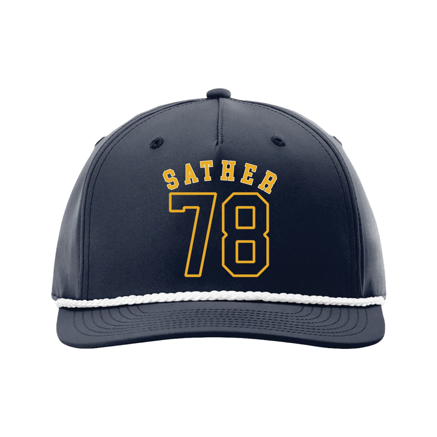 Five-Panel Classic Rope Cap — Shirsey Arch in Navy