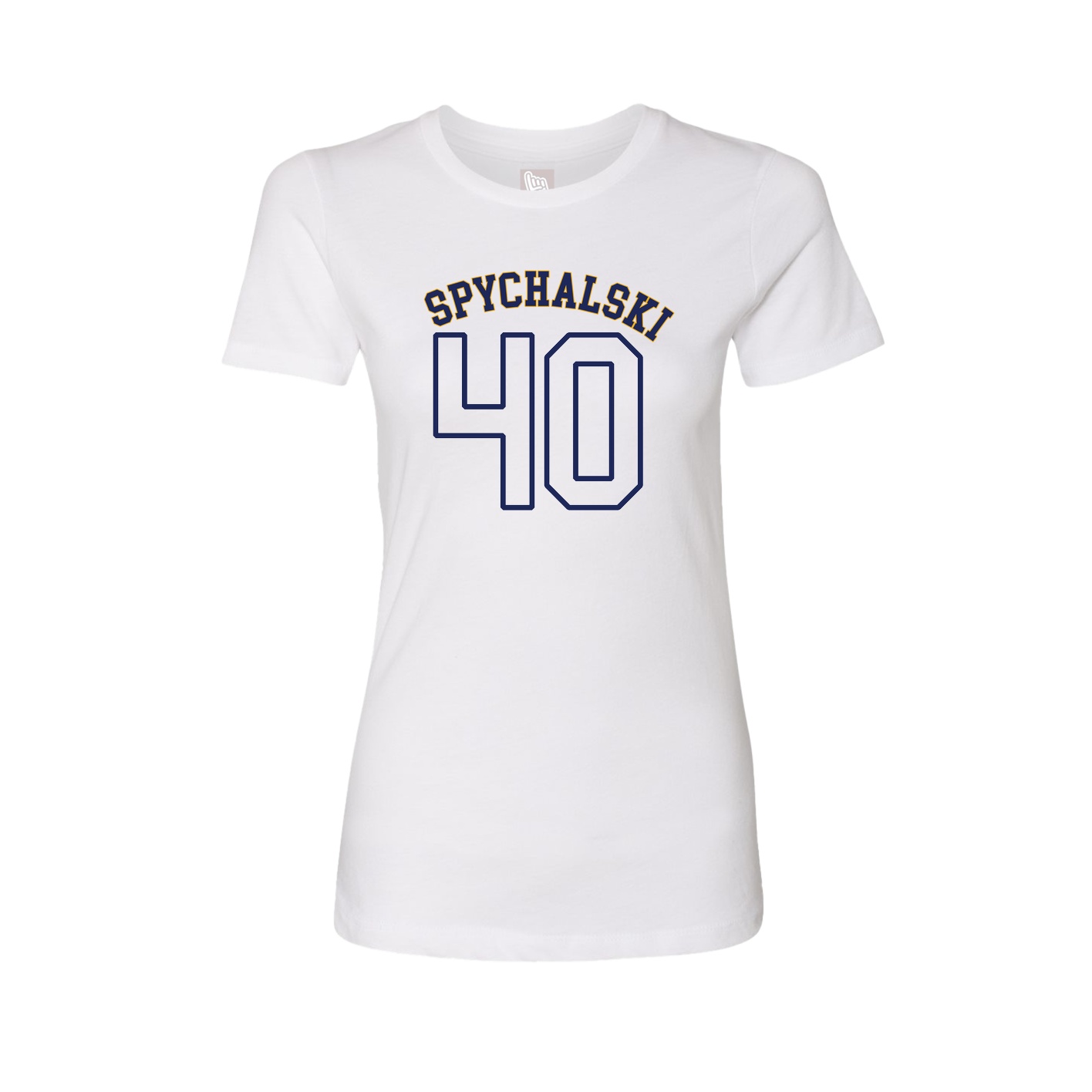 Fitted Women's Tee — Shirsey Arch in White