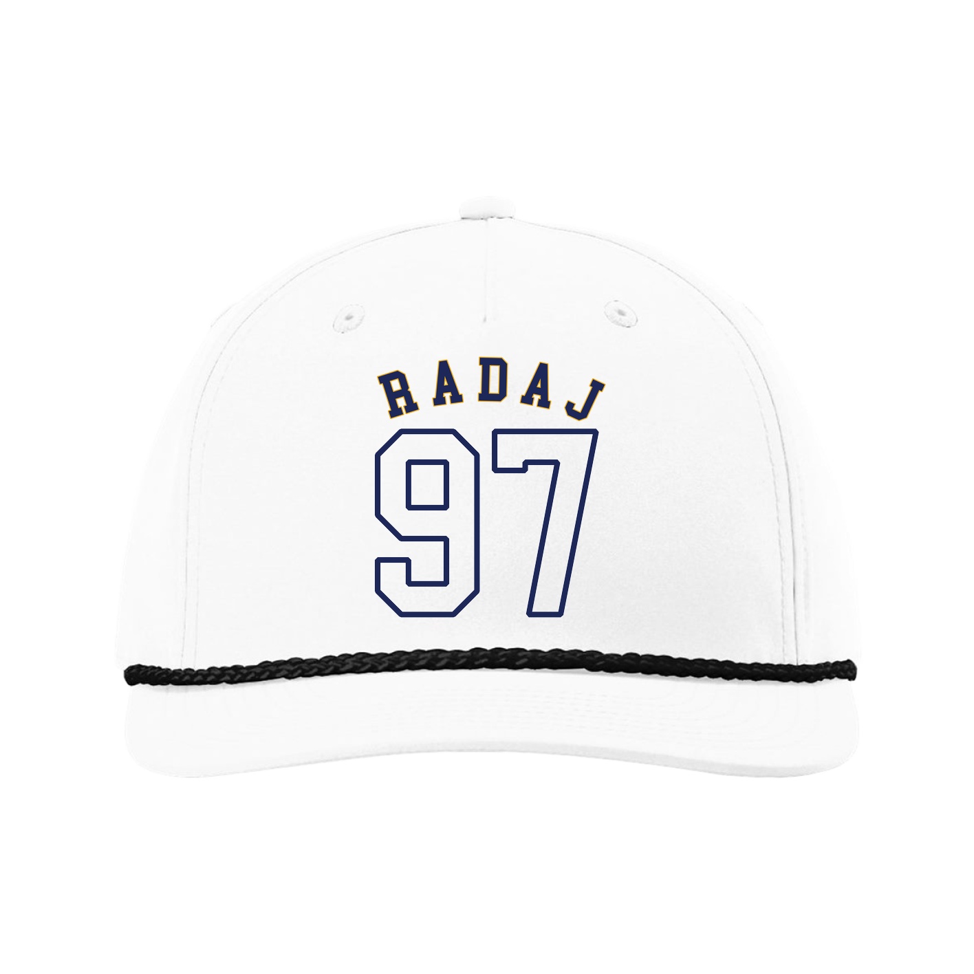 Five-Panel Classic Rope Cap — Shirsey Arch in White