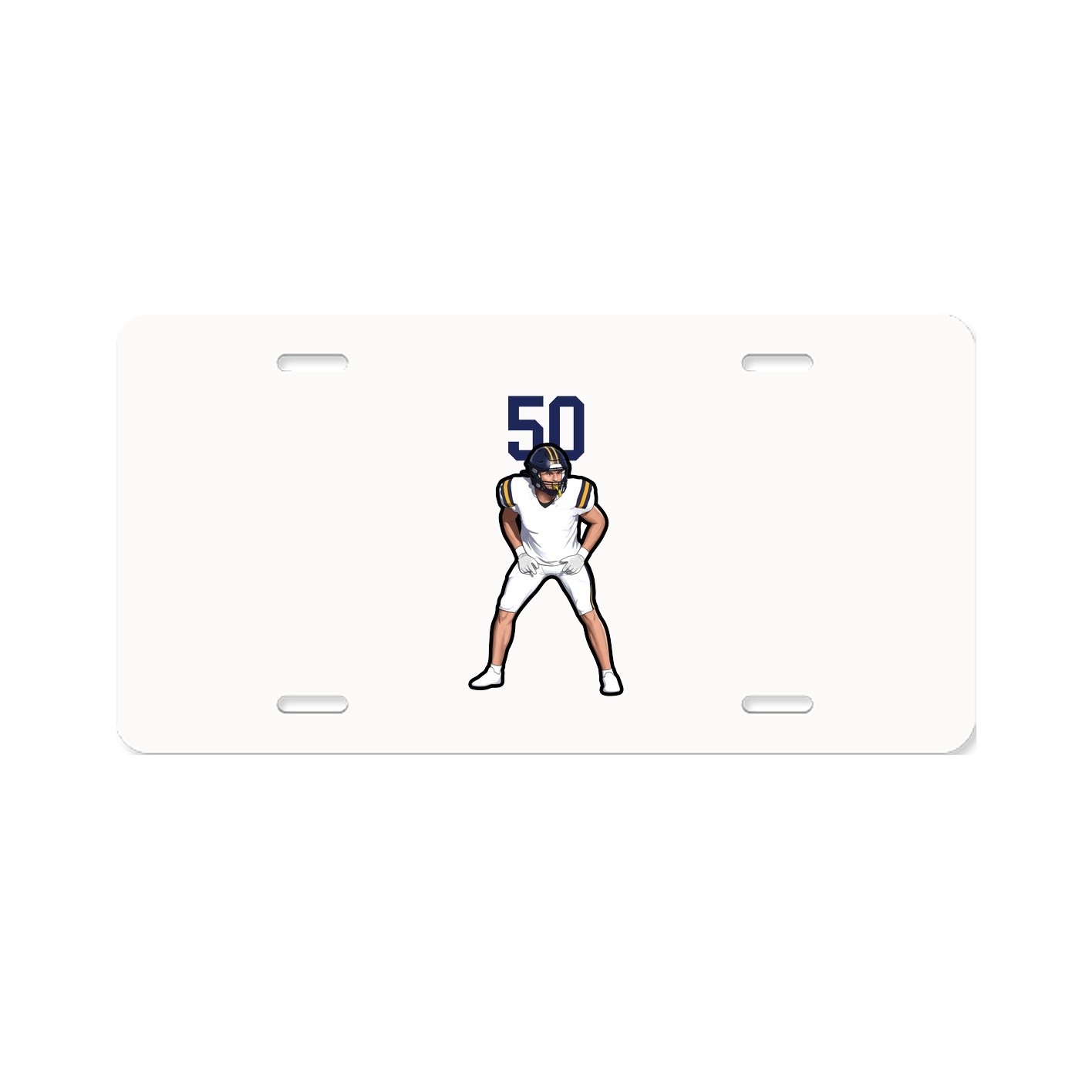 License Plate — Number Top in Classic