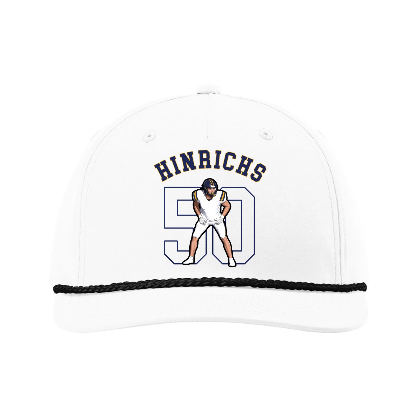 Five-Panel Classic Rope Cap — Shirsey Arch in White