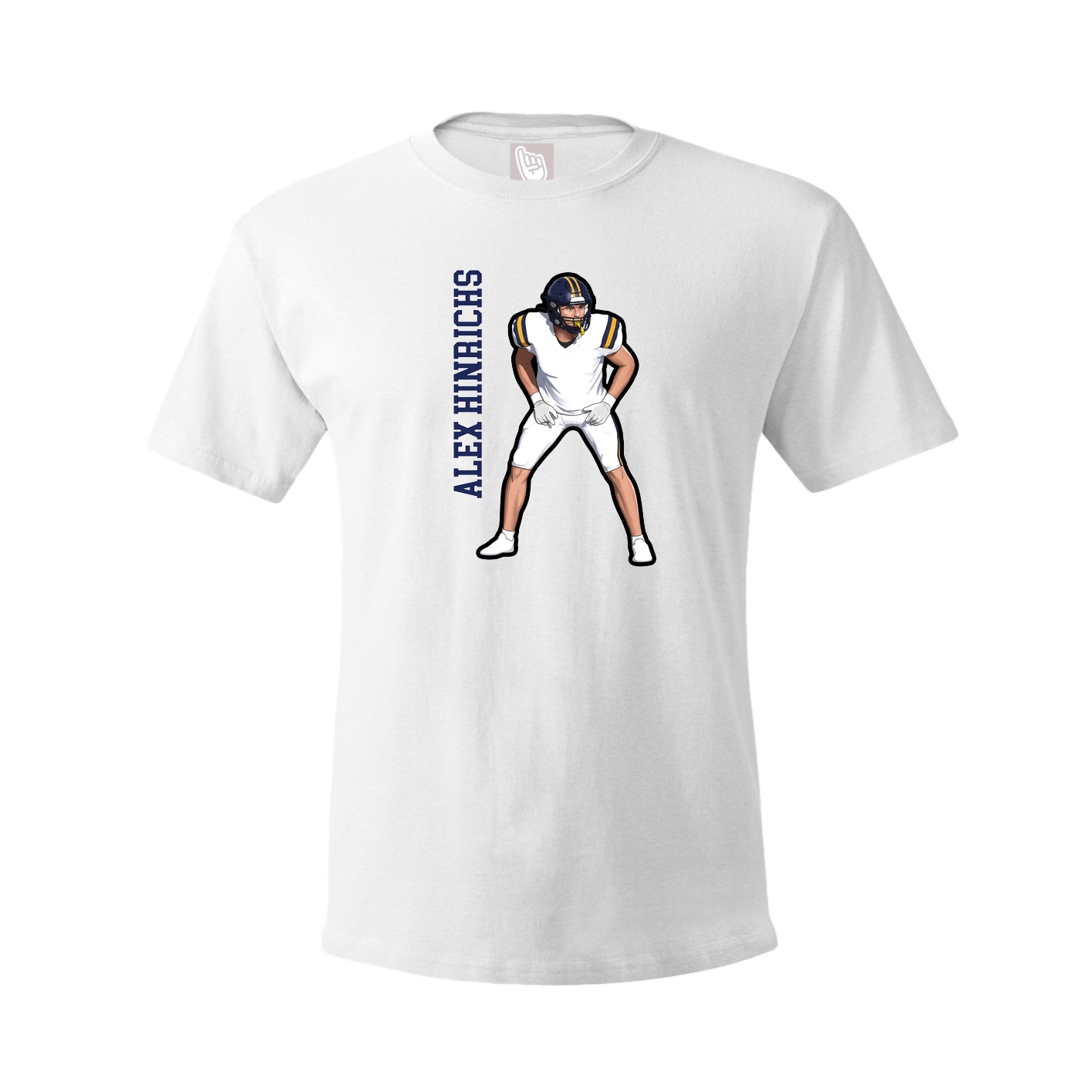 Tee — Name Vertical in White