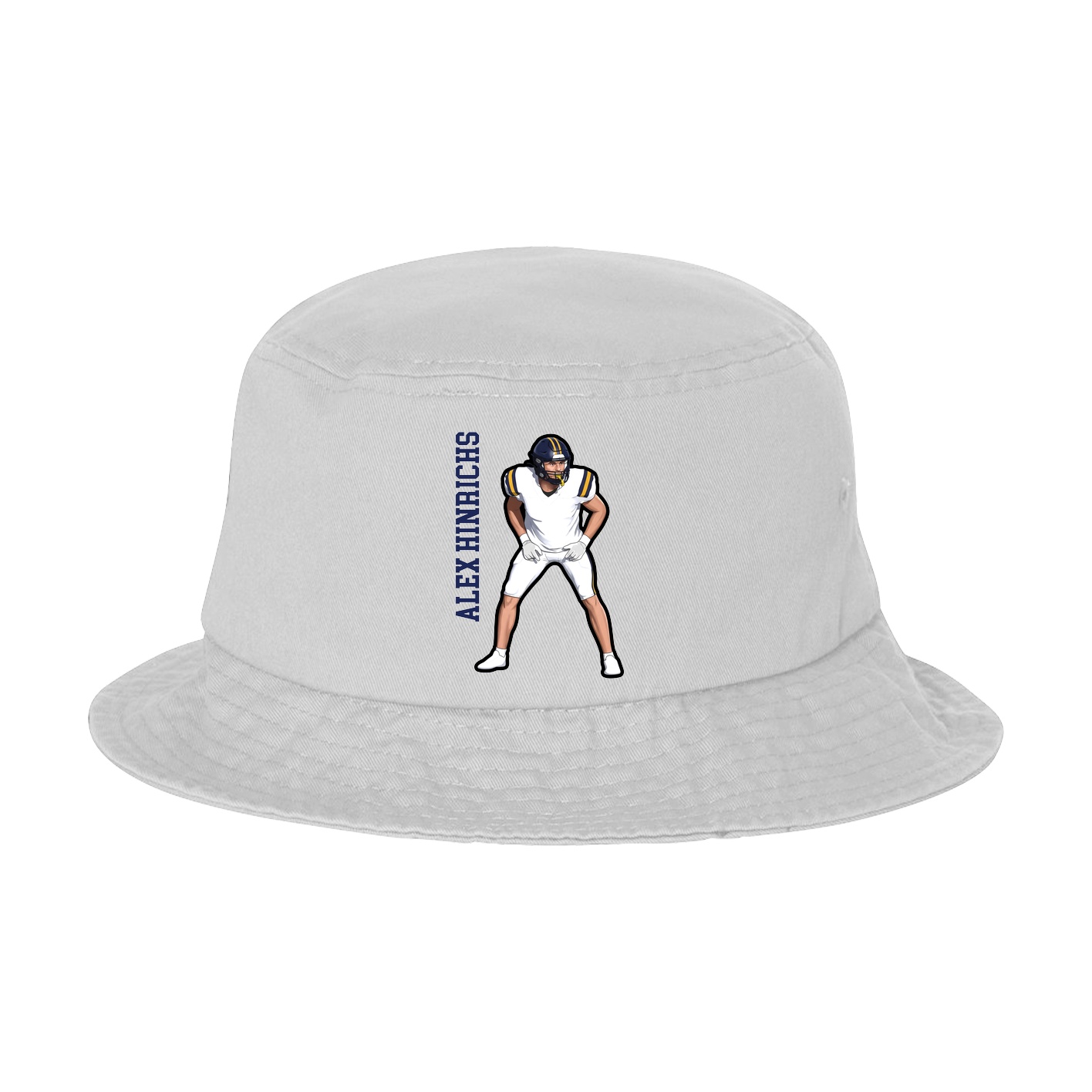Bucket Cap — Name Vertical in White