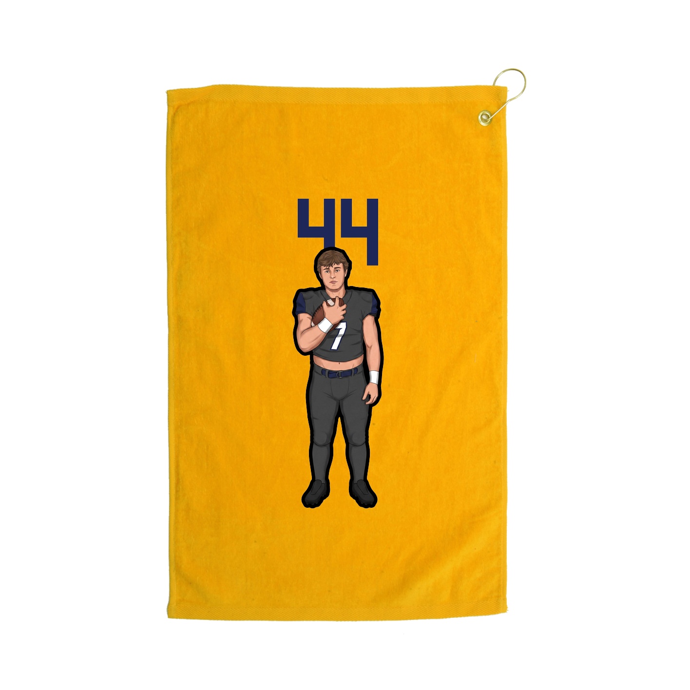 Golf Towel — Number Top in Gold
