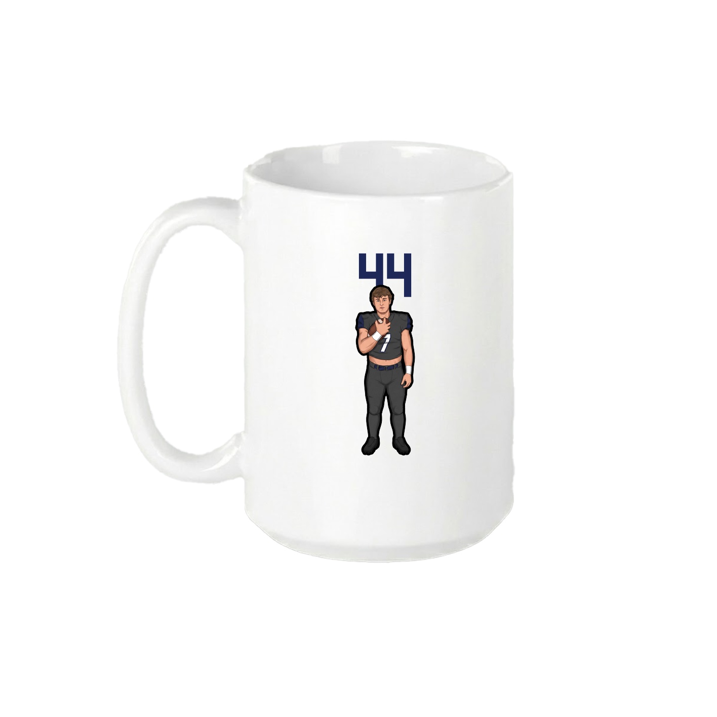15oz Coffee Mug — Number Top in White