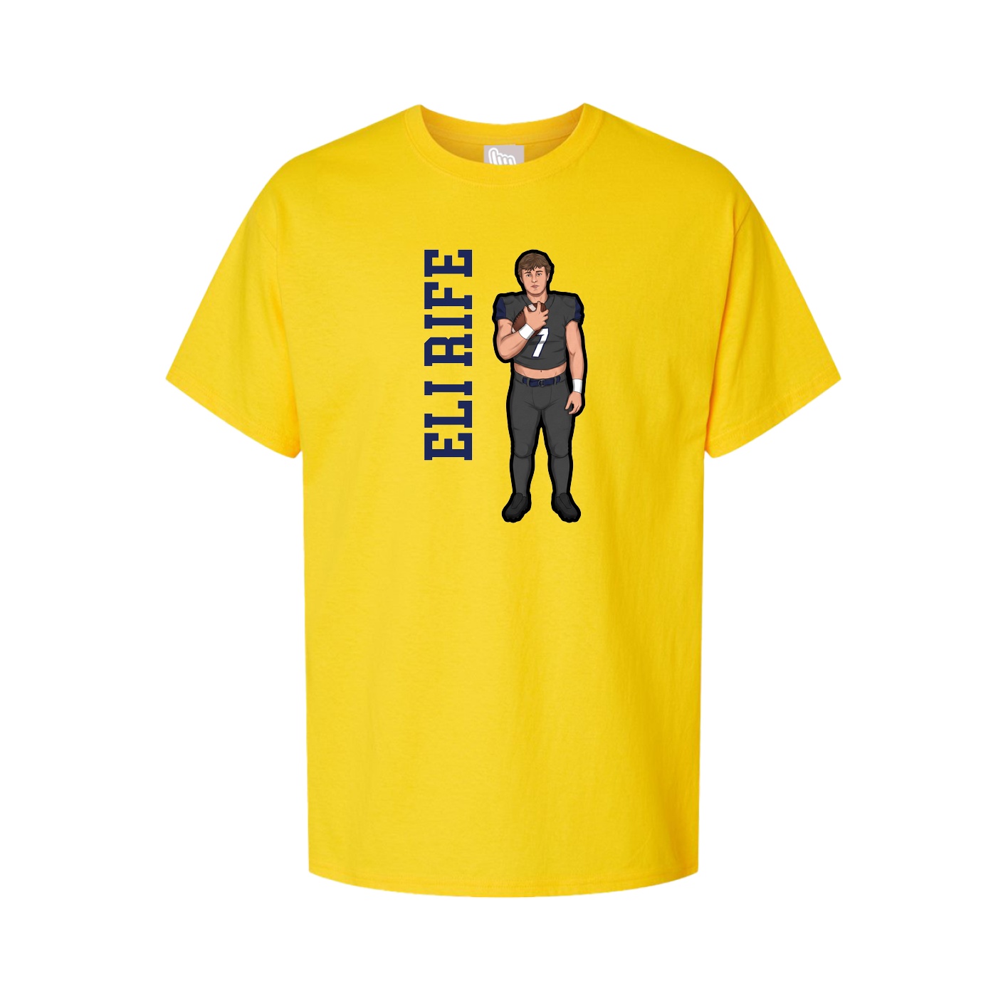 Youth Tee — Name Vertical in Gold