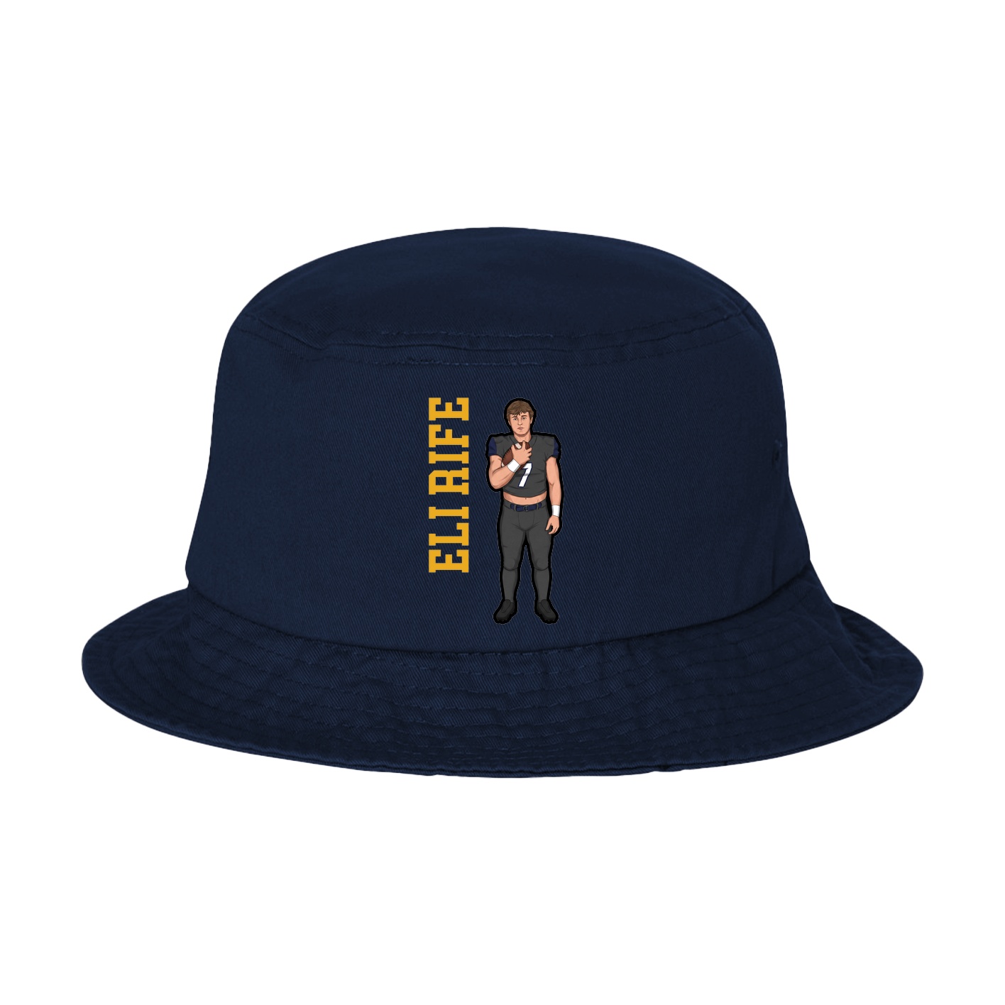 Bucket Cap — Name Vertical in Navy