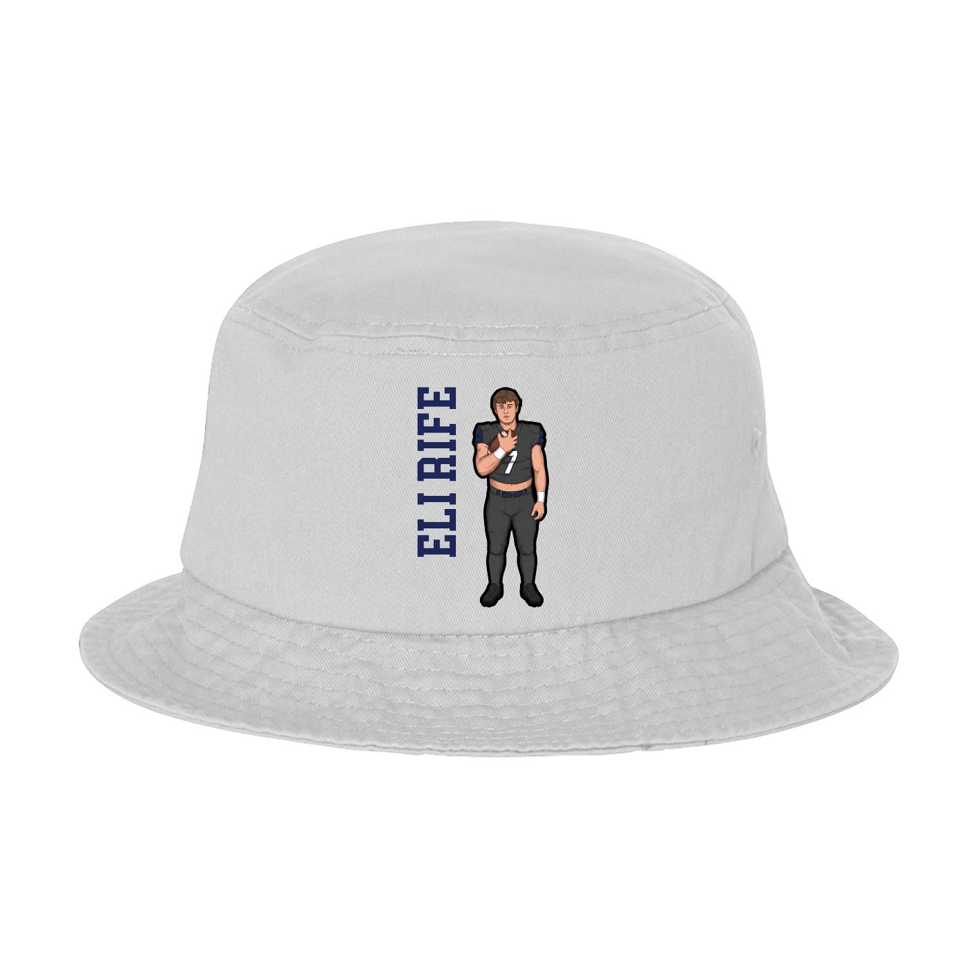 Bucket Cap — Name Vertical in White