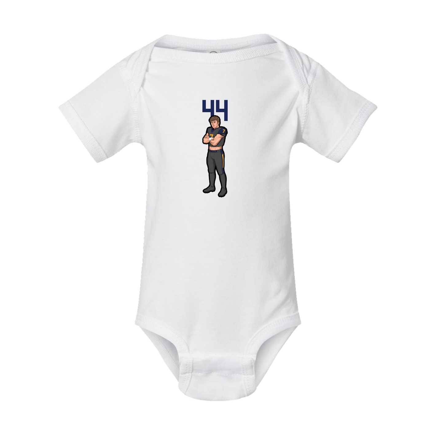 Baby Onesie — Number Top in White