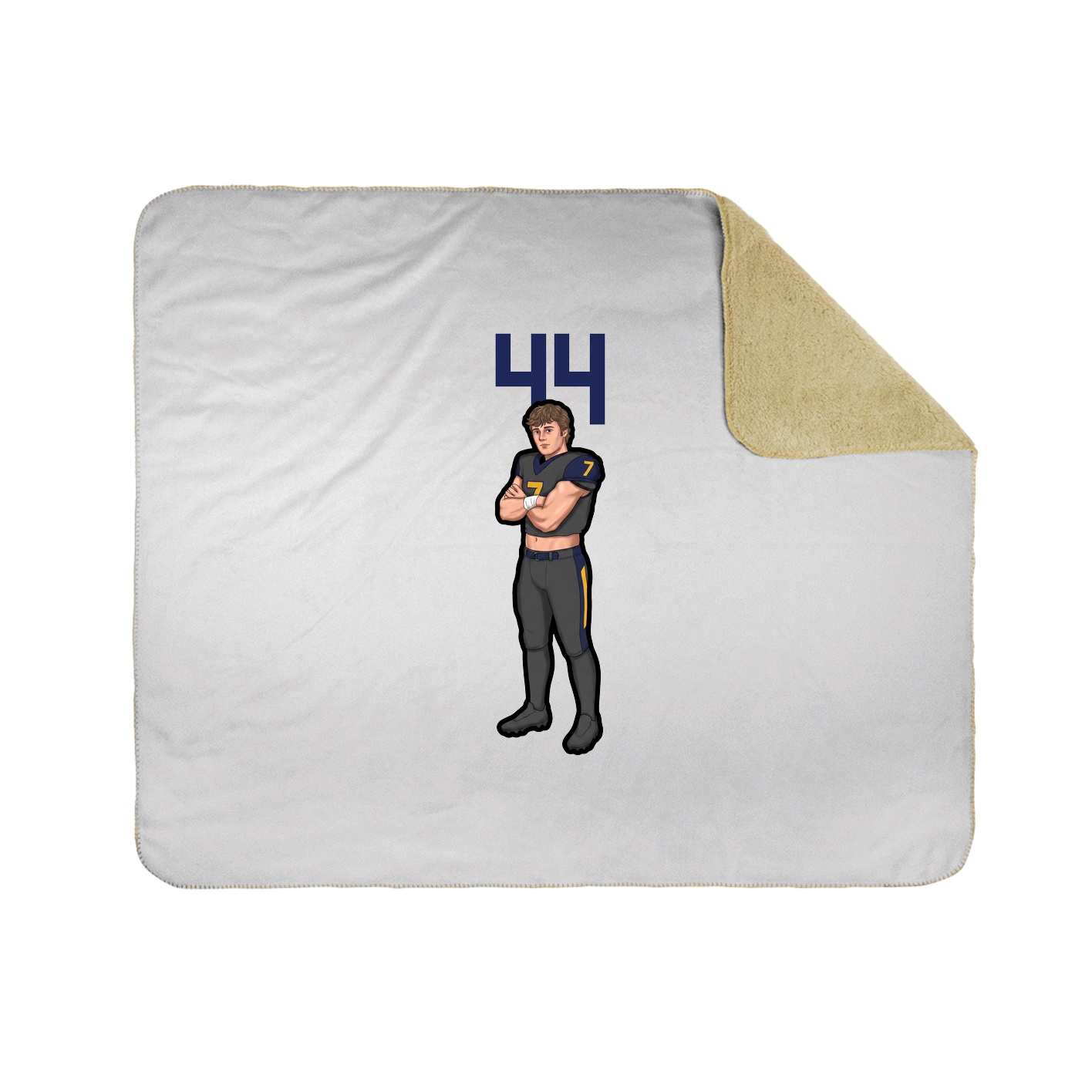 Throw Blanket — Number Top in White