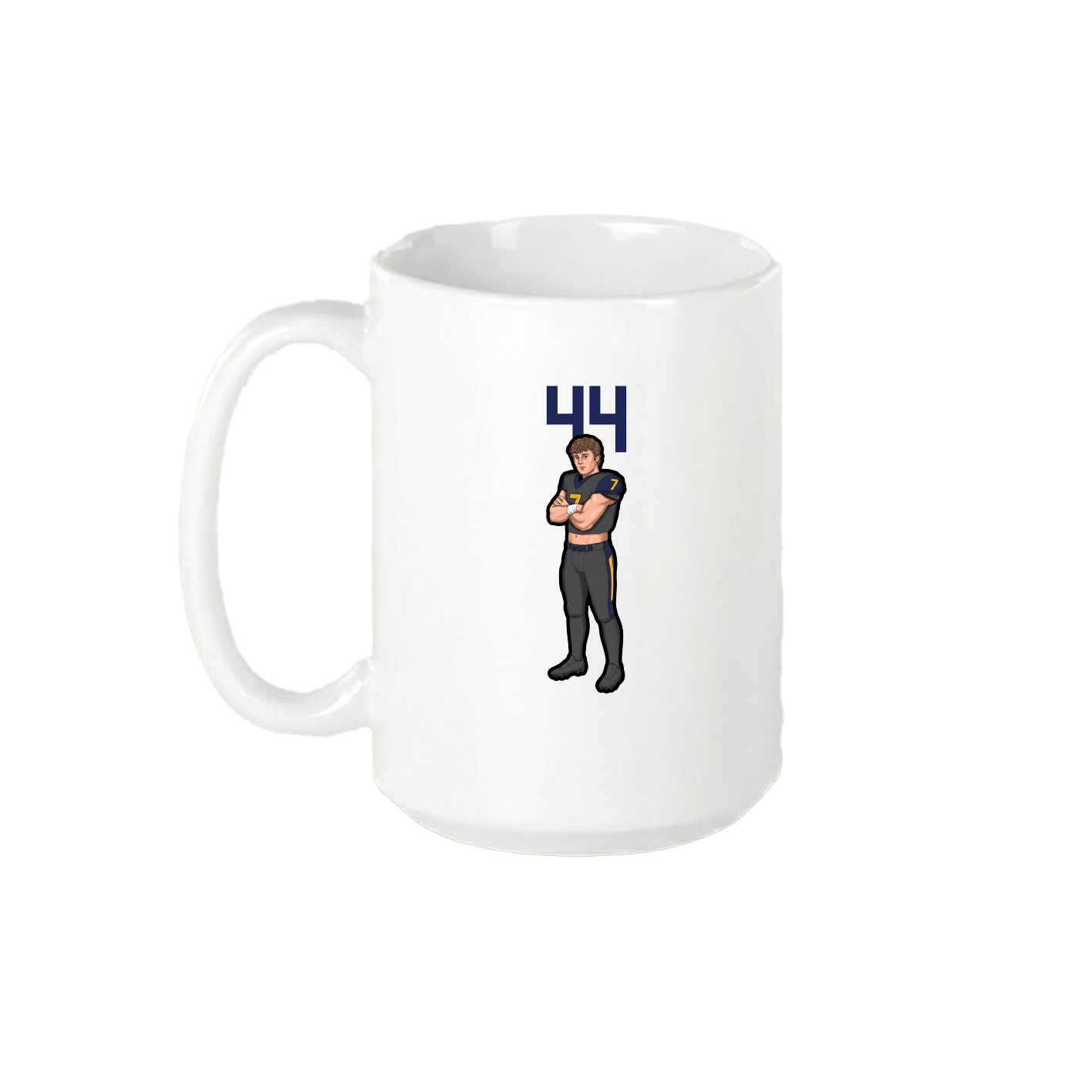 15oz Coffee Mug — Number Top in White