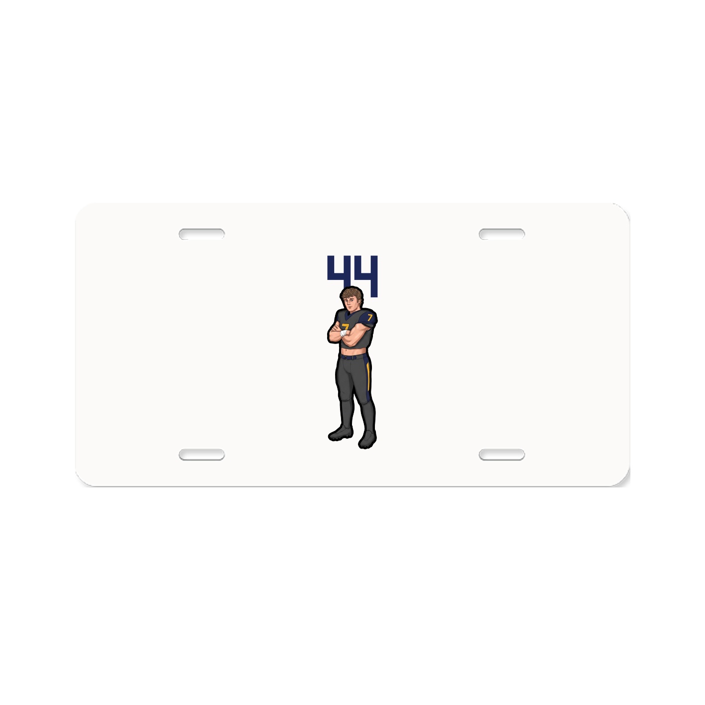 License Plate — Number Top in Classic