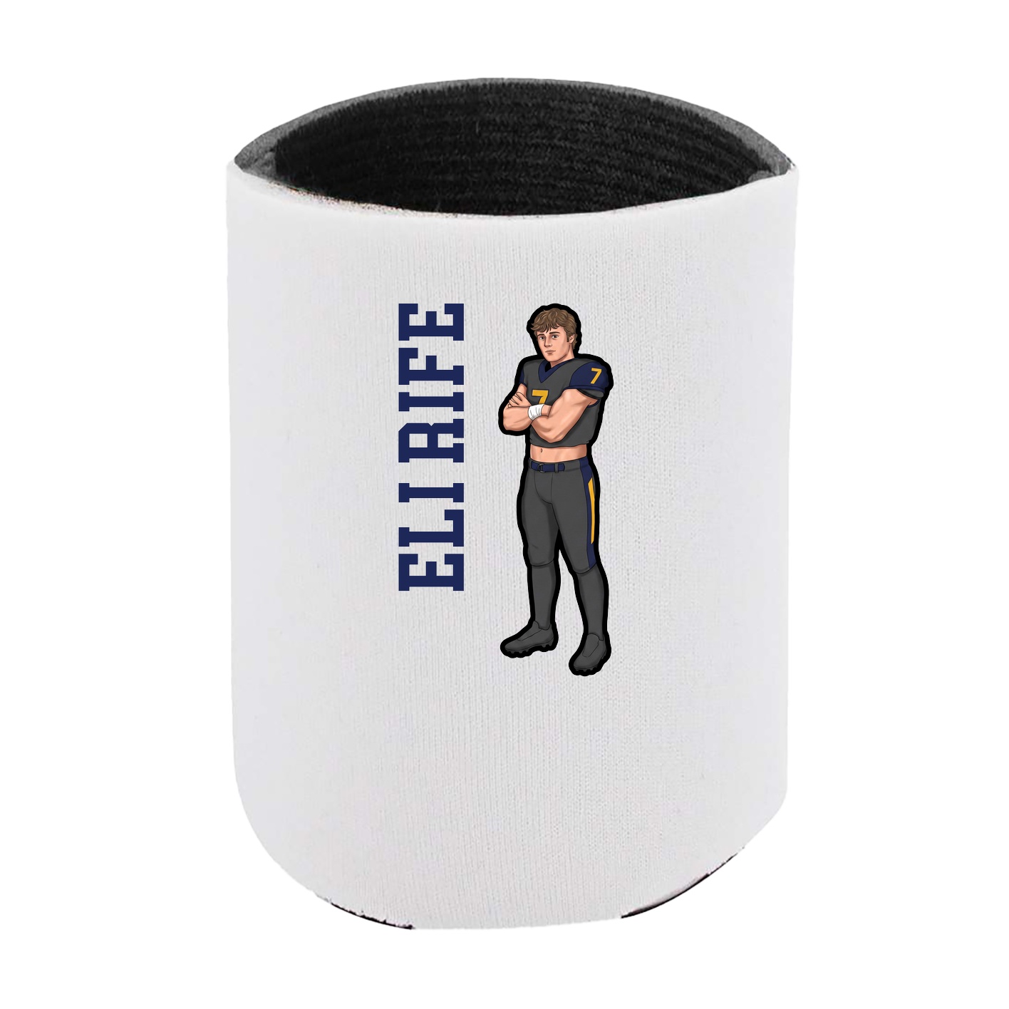 Can Holder — Name Vertical in White
