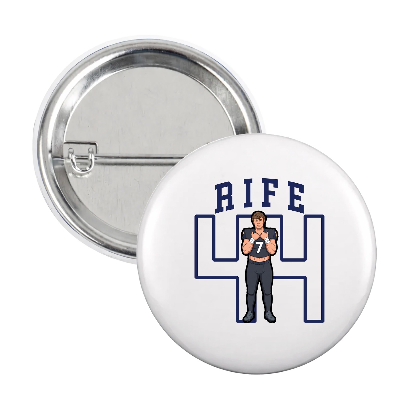 Game Day Button — Shirsey in White