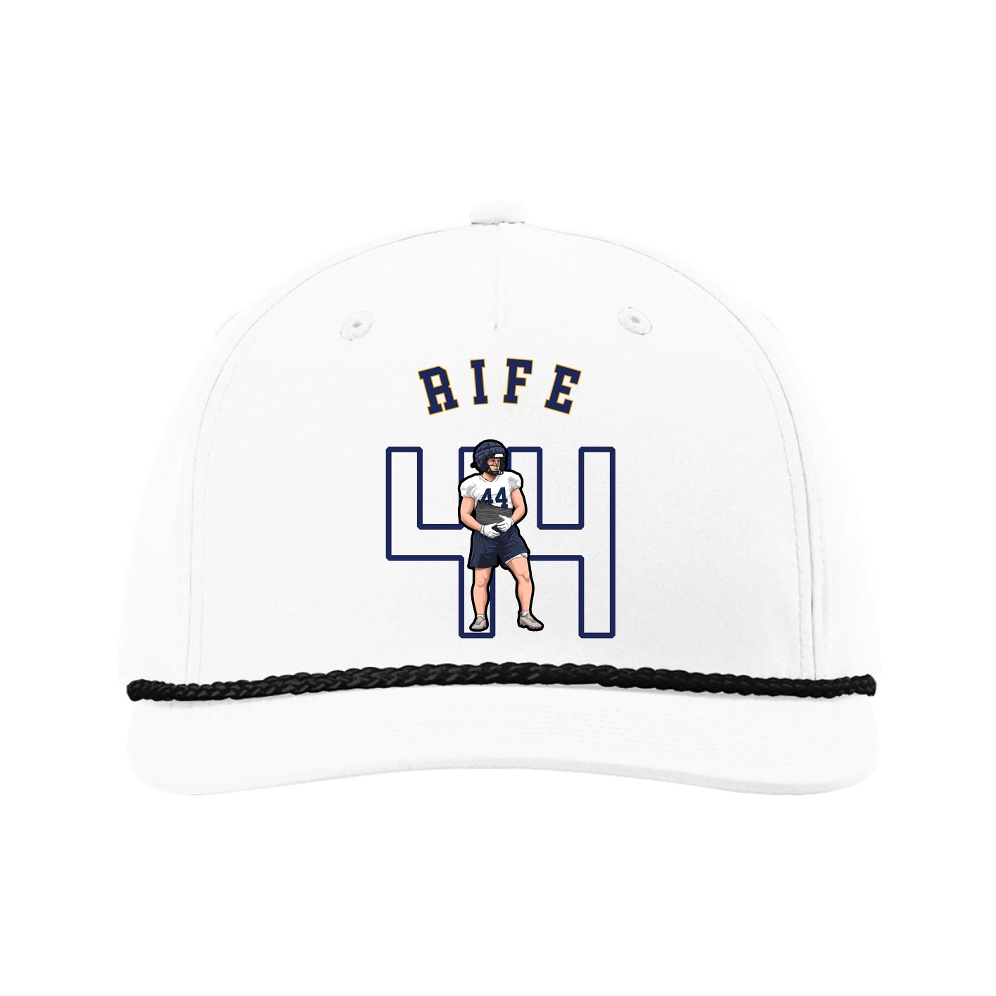 Five-Panel Classic Rope Cap — Shirsey Arch in White