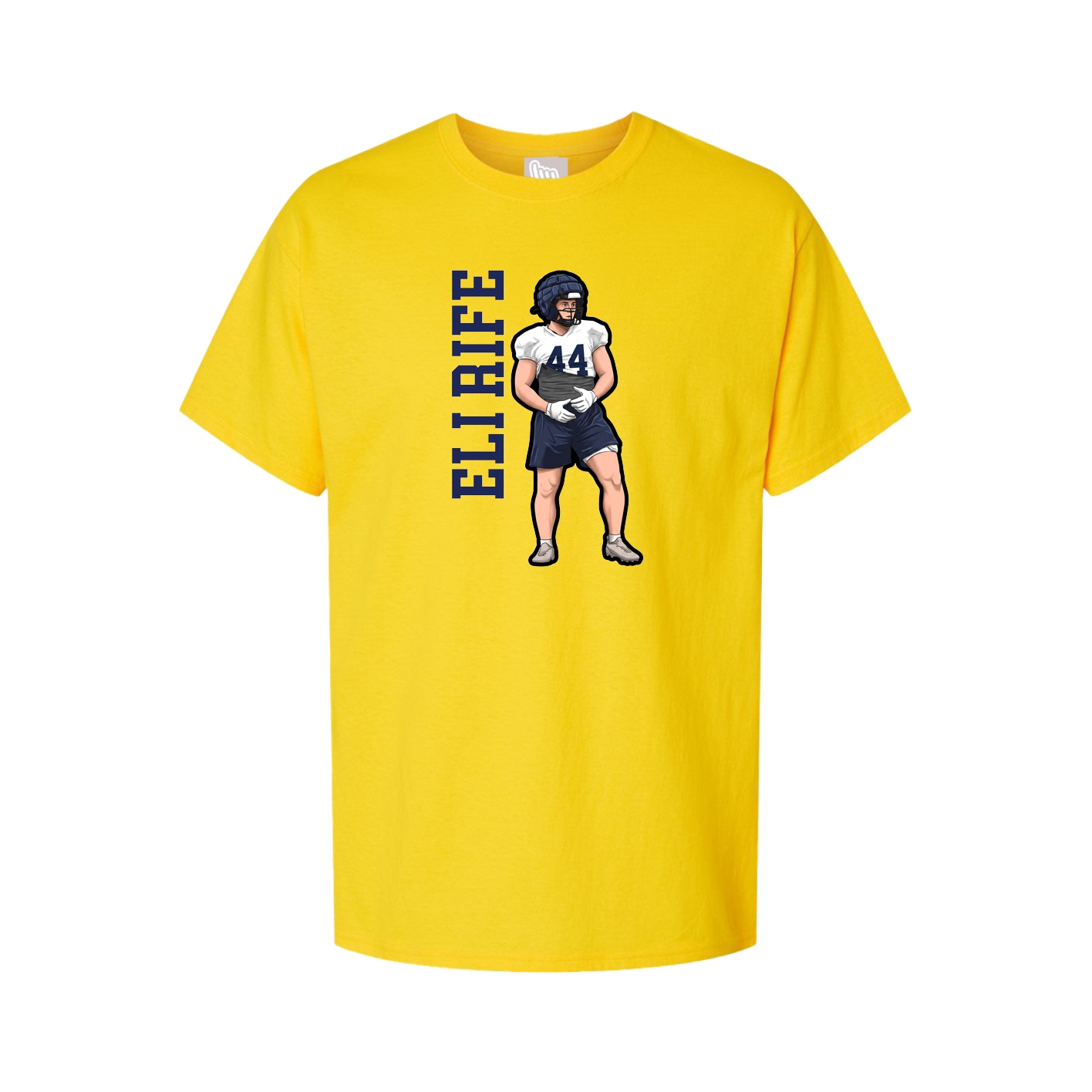 Youth Tee — Name Vertical in Gold