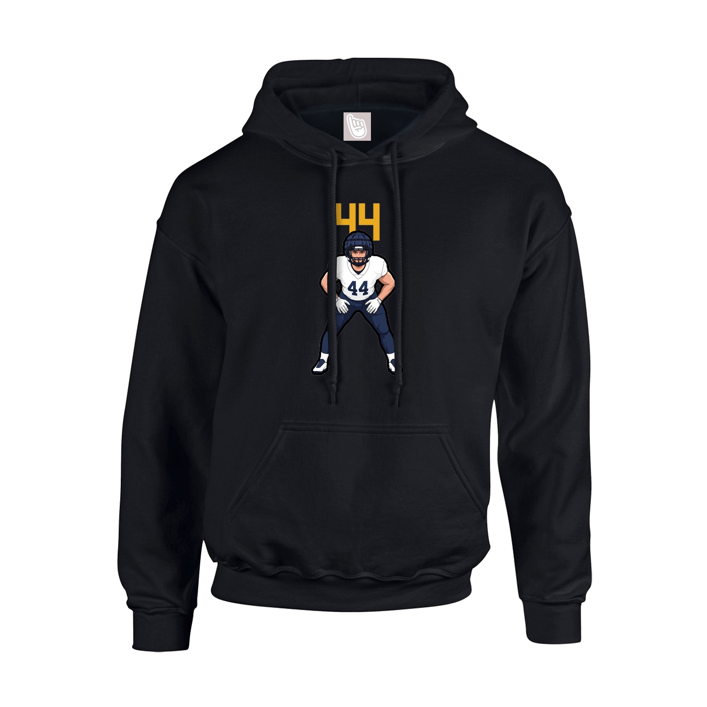 Hoodie — Number Top in Black