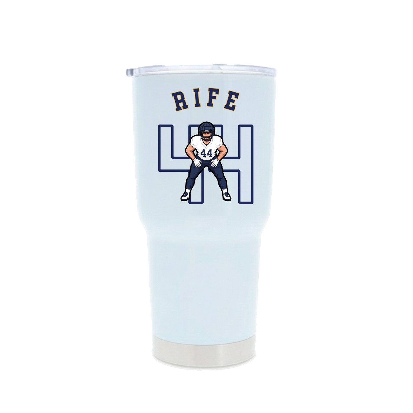 30oz Stainless Steel Tumbler — Shirsey Arch in White