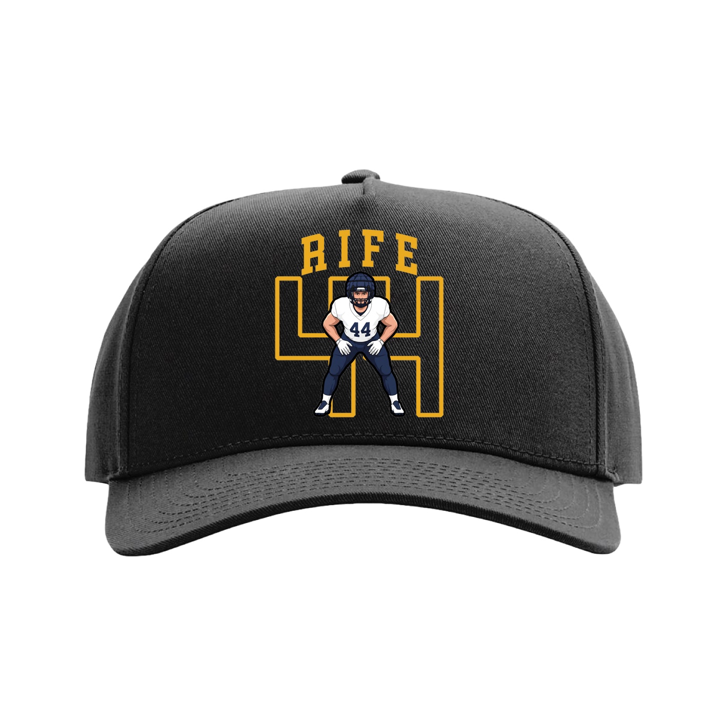 Full Fabric Five-Panel Champ Cap — Shirsey in Black
