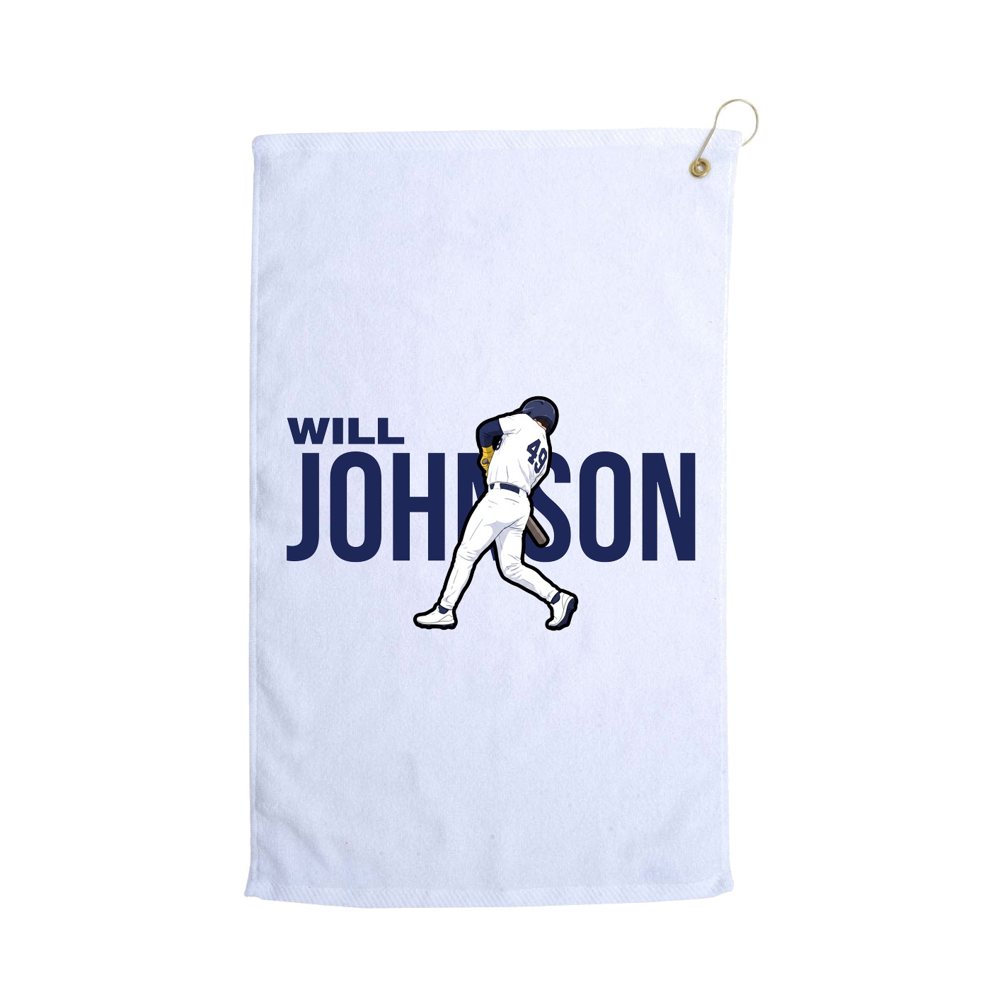 Golf Towel — Player Name in White