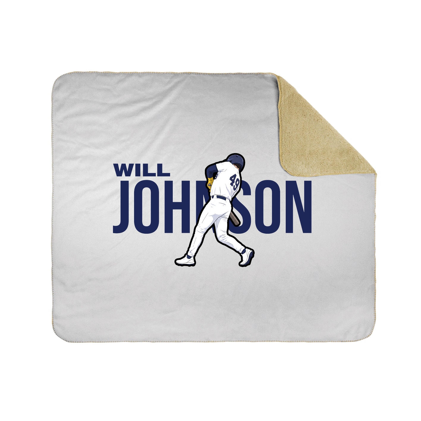 Throw Blanket — Player Name in White