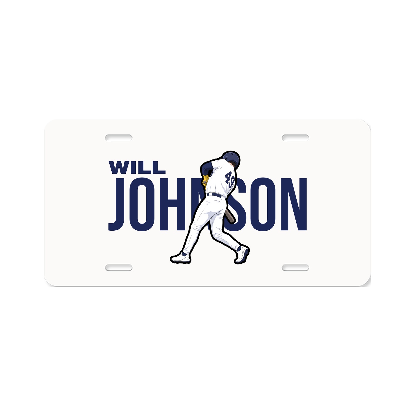License Plate — Player Name in Classic