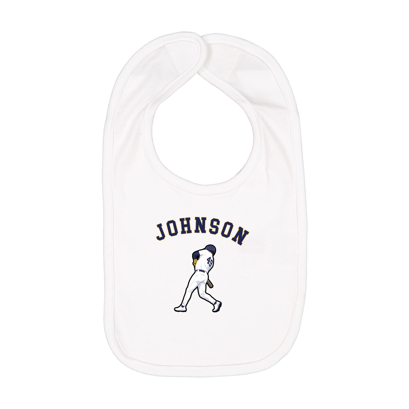 Infant Bib — Shirsey Arch in White